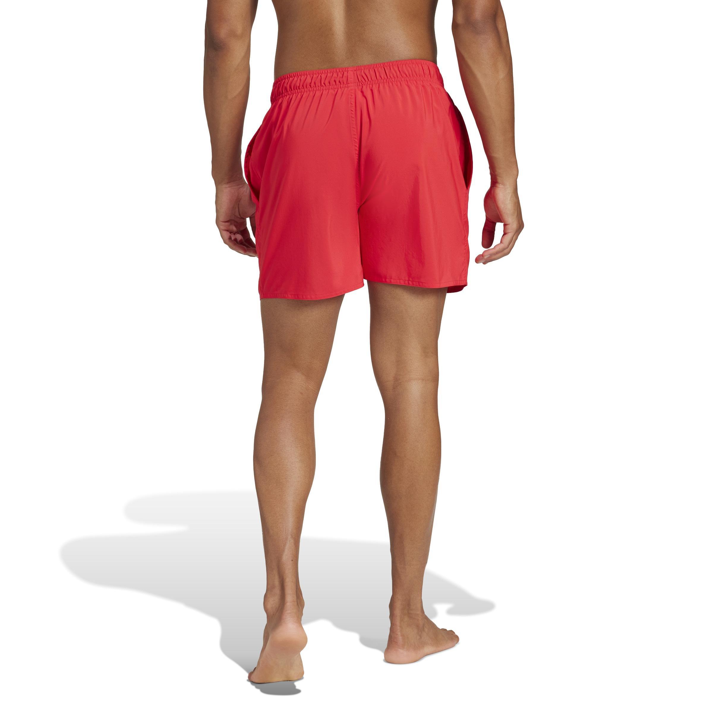 Solid CLX Short-Length Swim Shorts, Red, , large image number 1