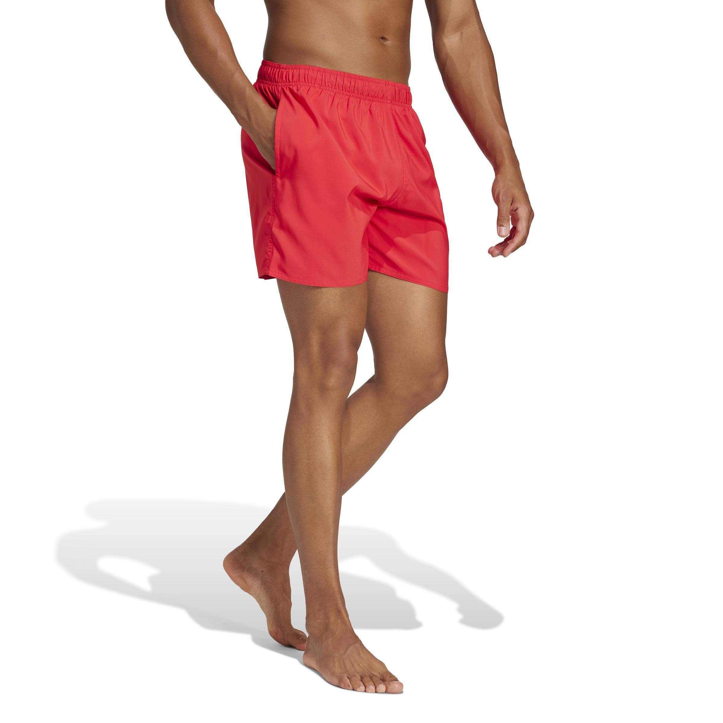 Solid CLX Short-Length Swim Shorts, Red, , large image number 5