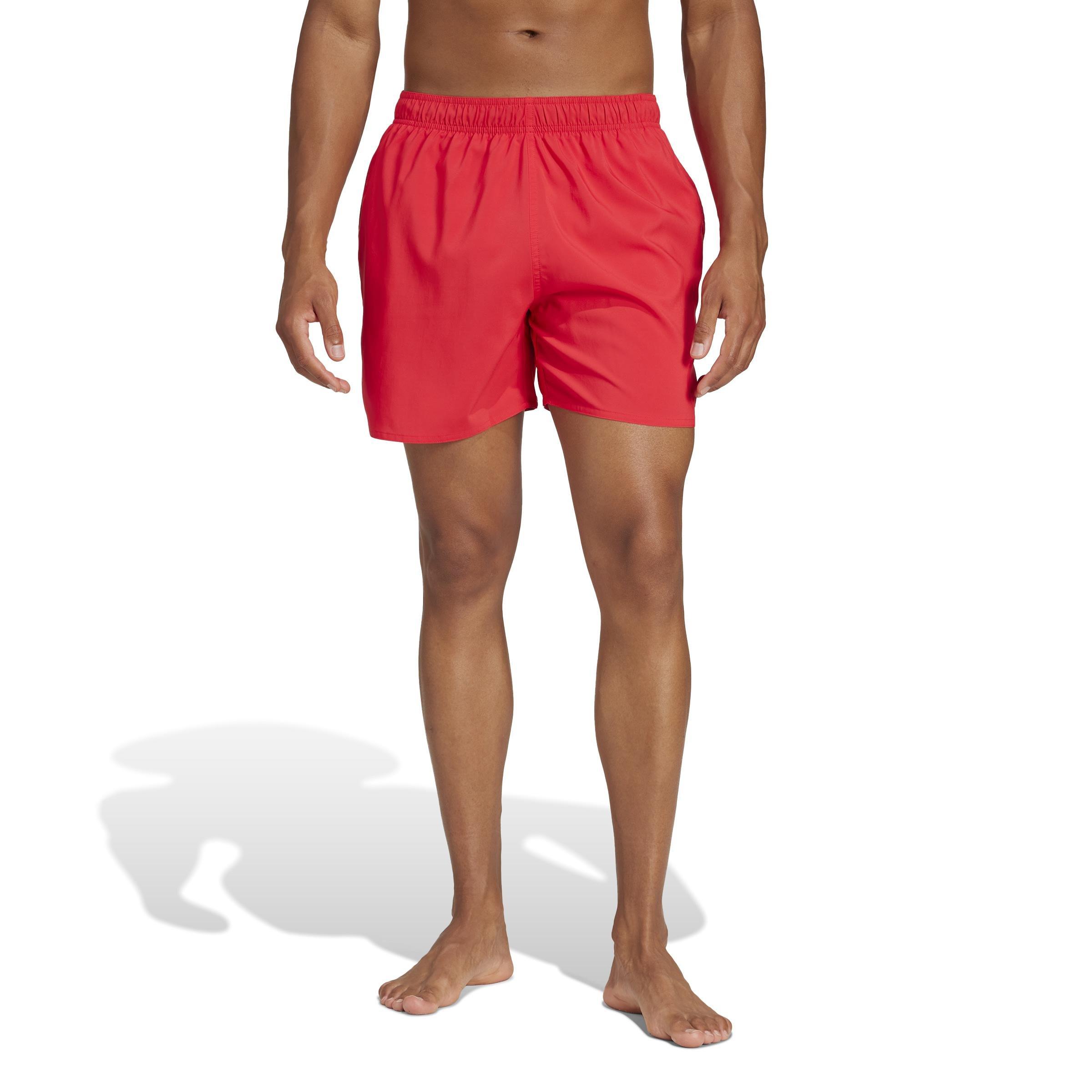 Solid CLX Short-Length Swim Shorts, Red, , large image number 9