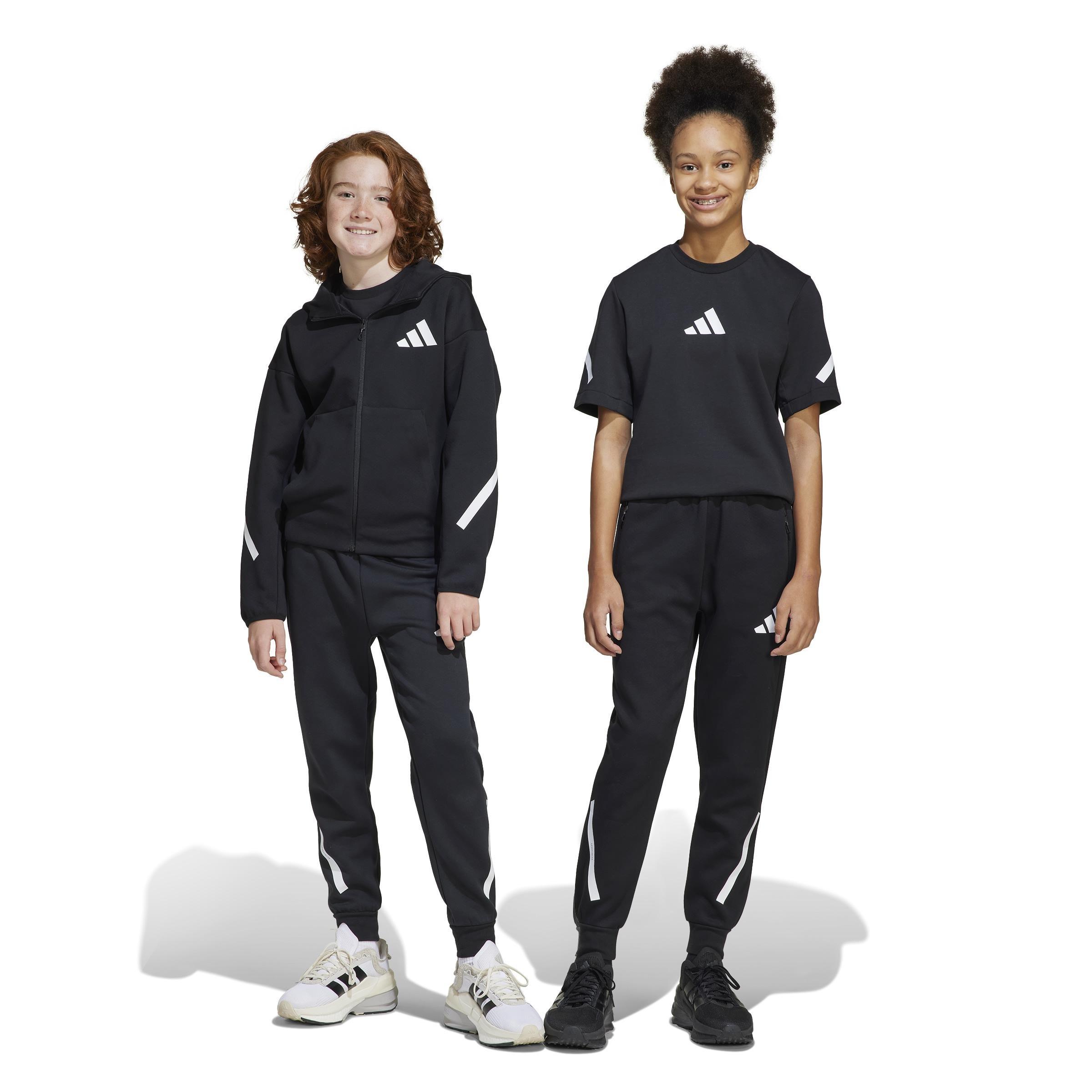 Unisex adidas Z.N.E. Tapered-Leg Tracksuit Bottoms, Black, A701_ONE, large image number 12