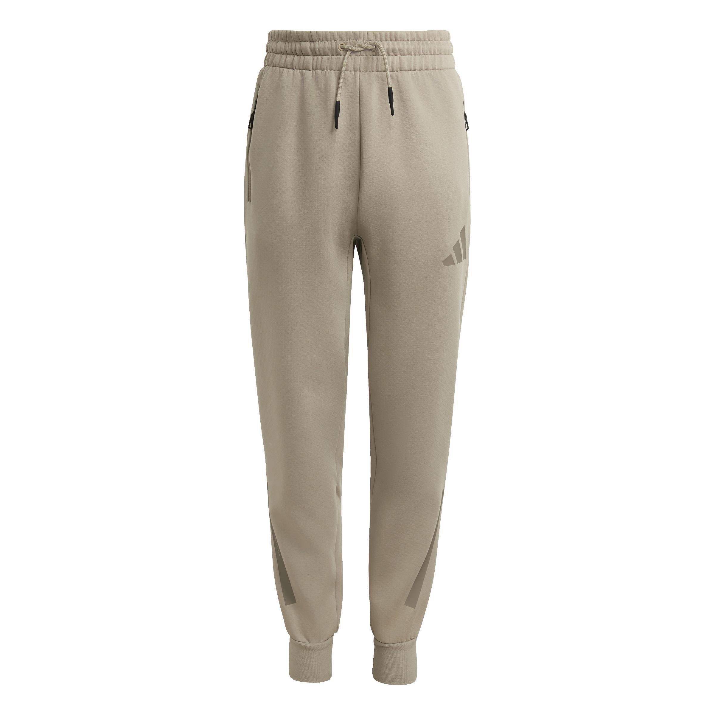 Unisex Kids adidas Z.N.E. Tapered-Leg Tracksuit Bottoms, Beige, , large image number 0