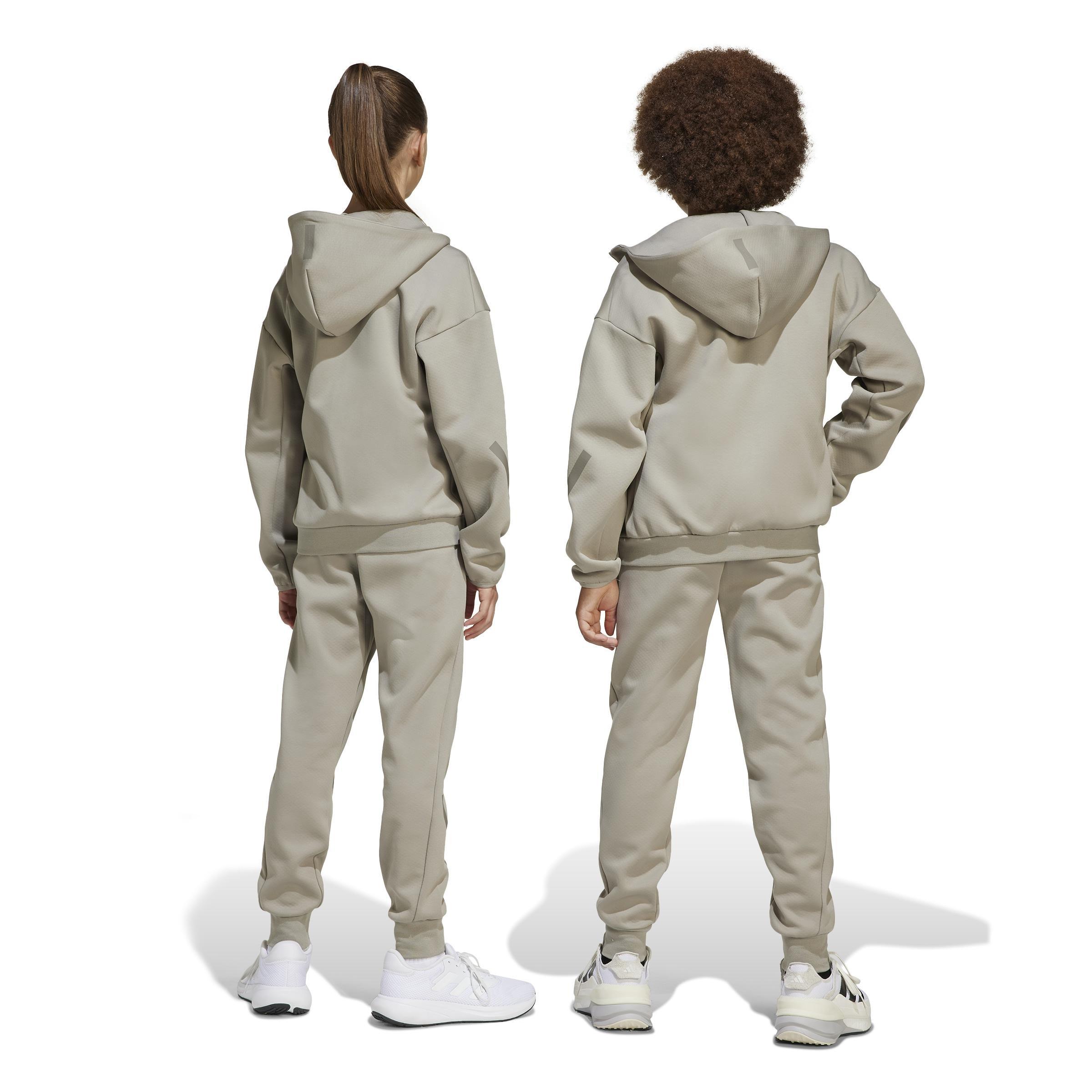 Unisex adidas Z.N.E. Tapered-Leg Tracksuit Bottoms Kids, Beige, A701_ONE, large image number 1