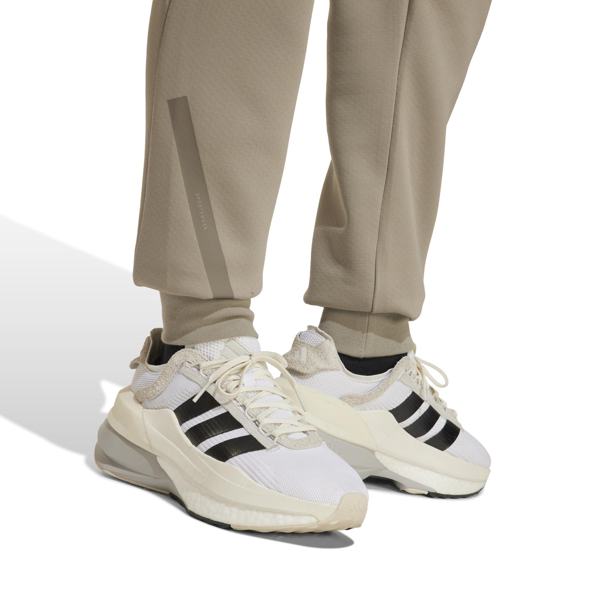 Unisex Kids adidas Z.N.E. Tapered-Leg Tracksuit Bottoms, Beige, , large image number 3
