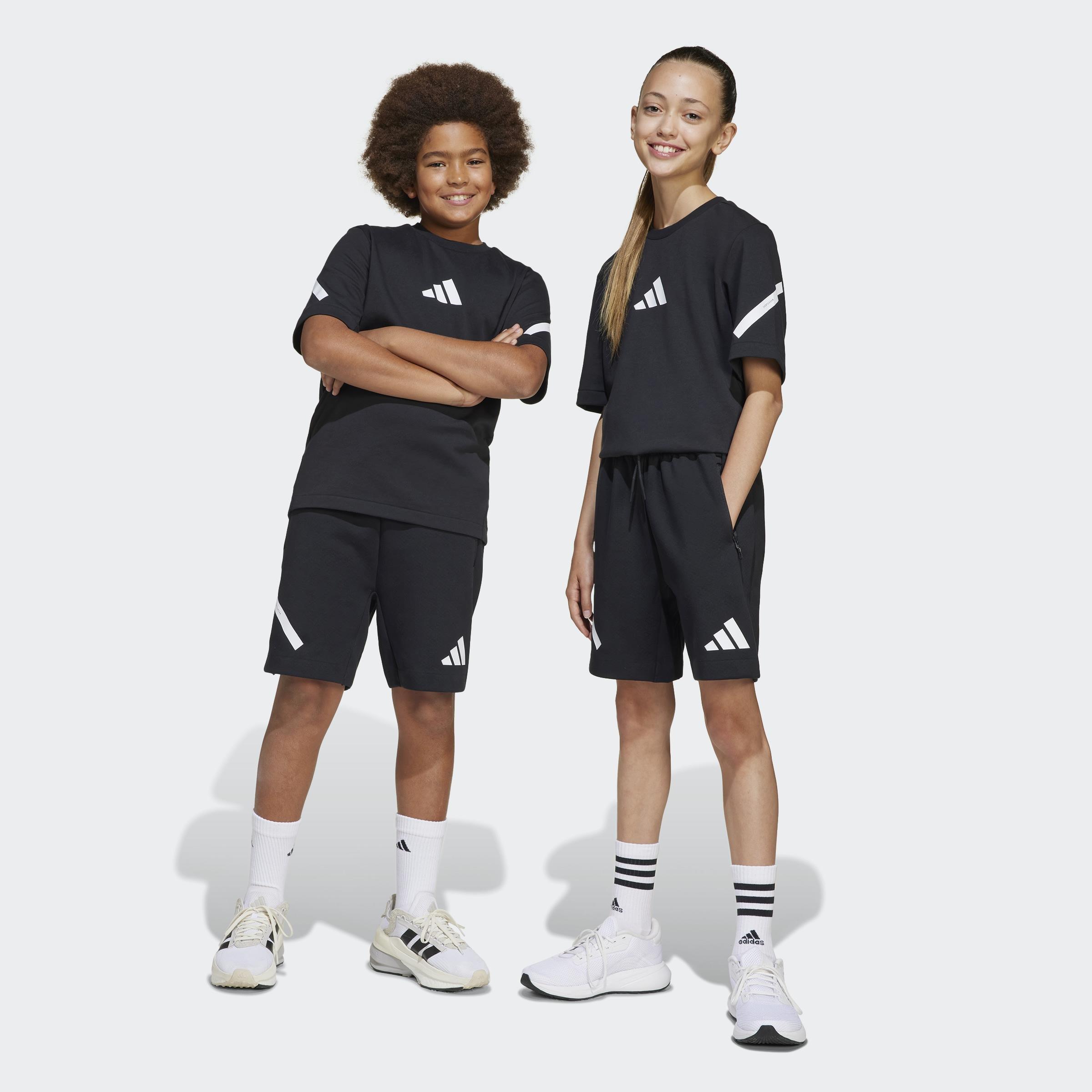 Kids Unisex adidas Z.N.E. Shorts, Black, A701_ONE, large image number 6