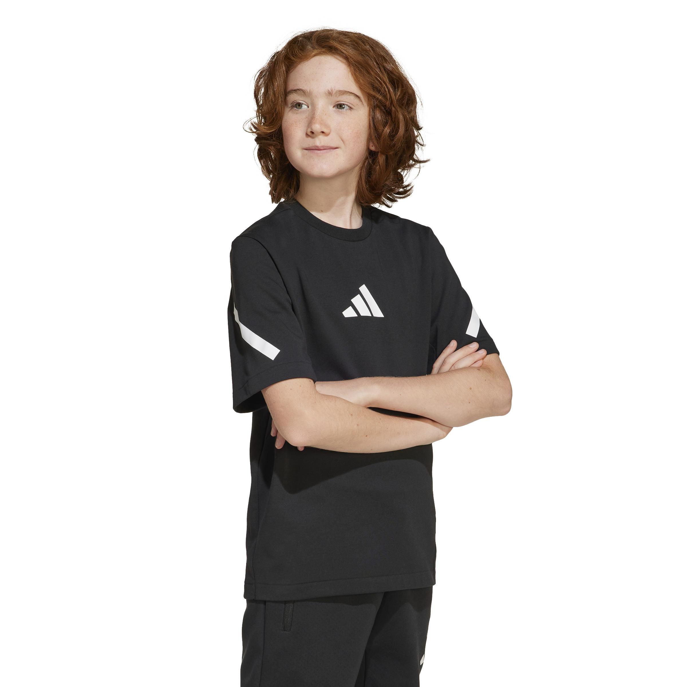 Unisex Kids adidas Z.N.E. T-Shirt, Black, , large image number 7