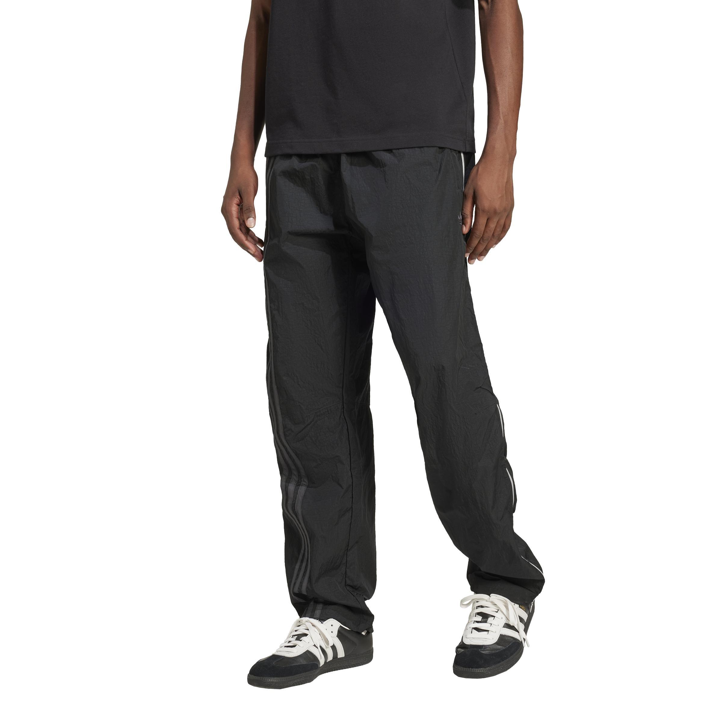 Fashion Side Mesh Zip Tracksuit Bottoms, Black, A701_ONE, large image number 4