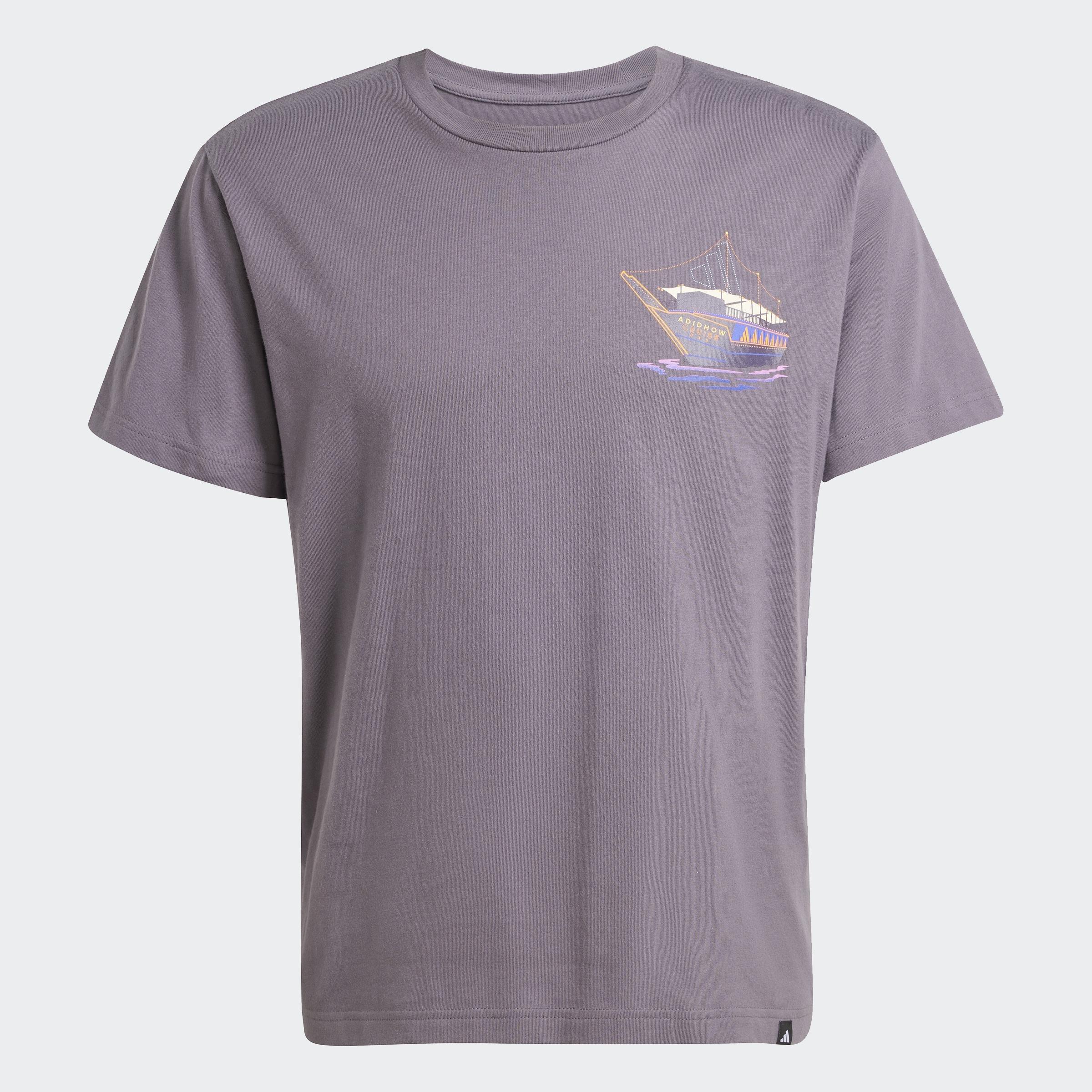 Unisex adiDHOW T-Shirt, Grey, A701_ONE, large image number 0