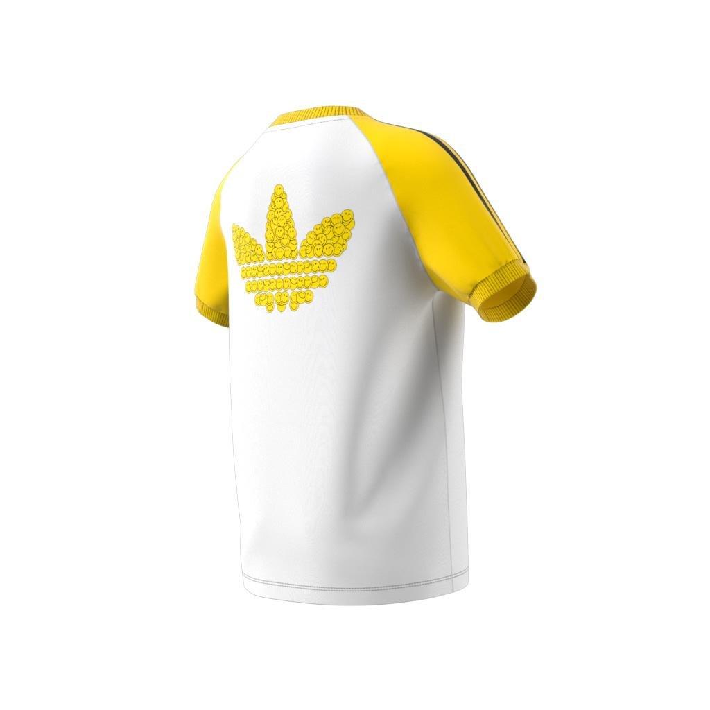Unisex Kids adidas Originals x Smiley World T-Shirt, White, , large image number 8