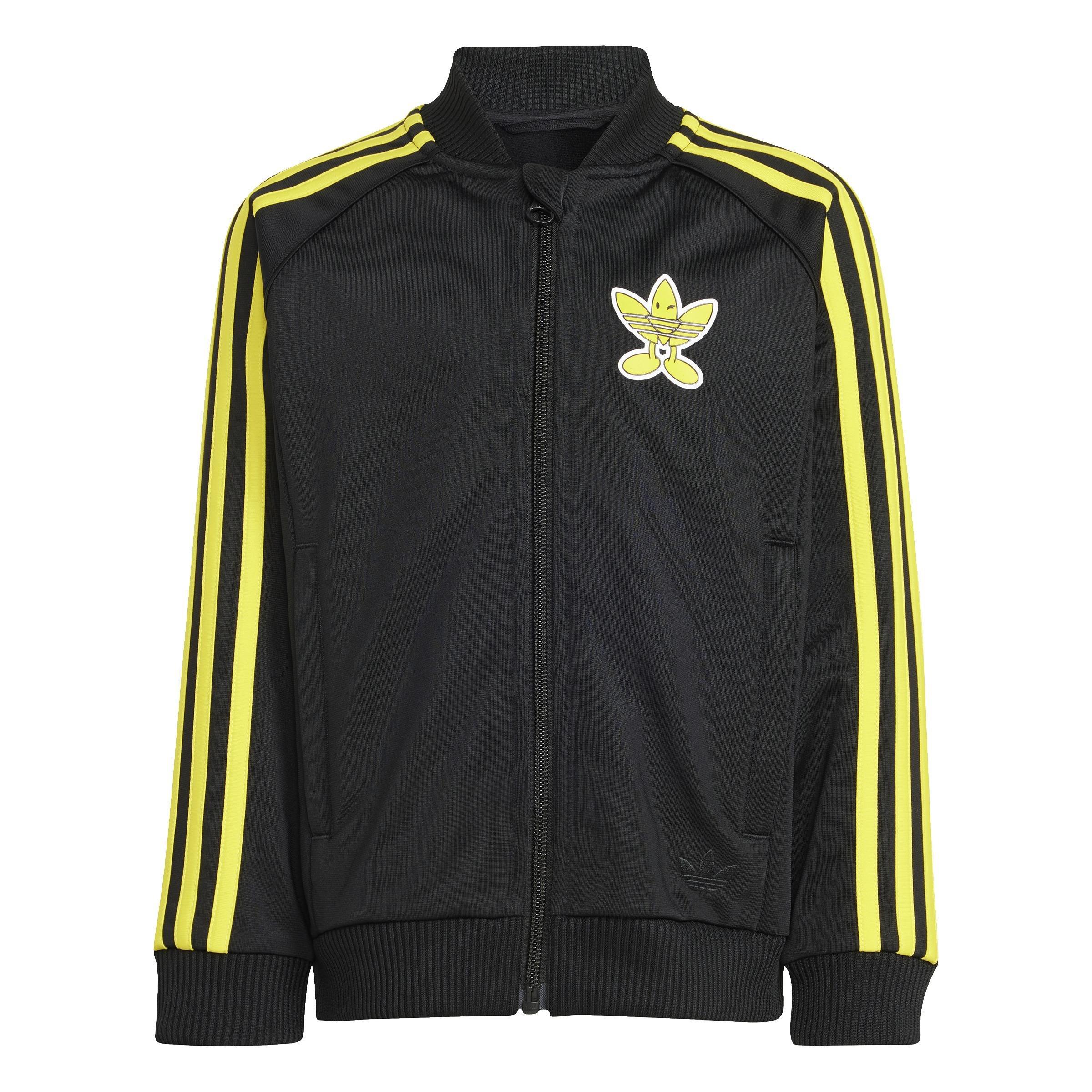 Unisex Kids adidas Originals x Smiley World SST Track Suit, Black, , large image number 0