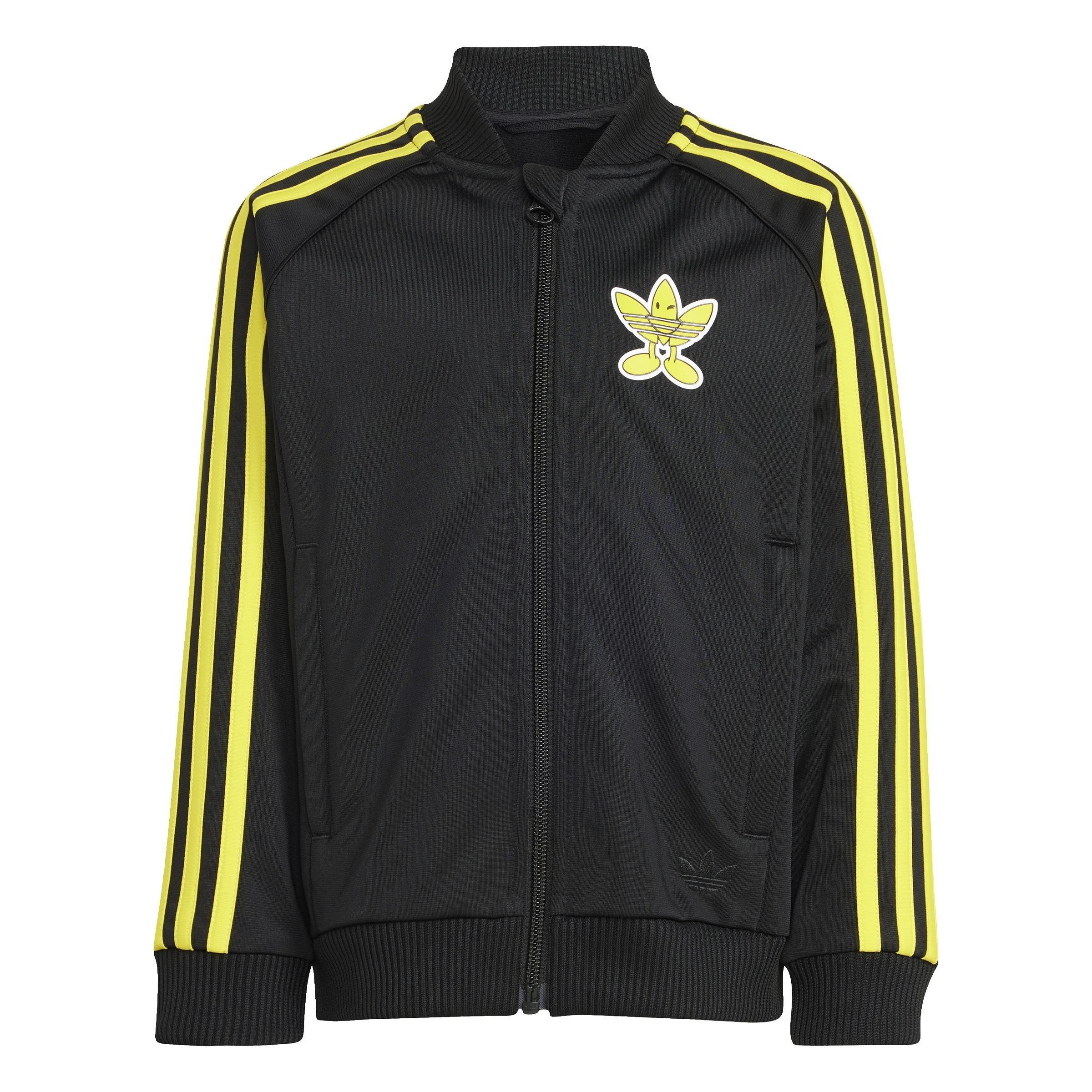 Unisex adidas Originals x Smiley World SST Track Suit, Black, A701_ONE, large image number 0