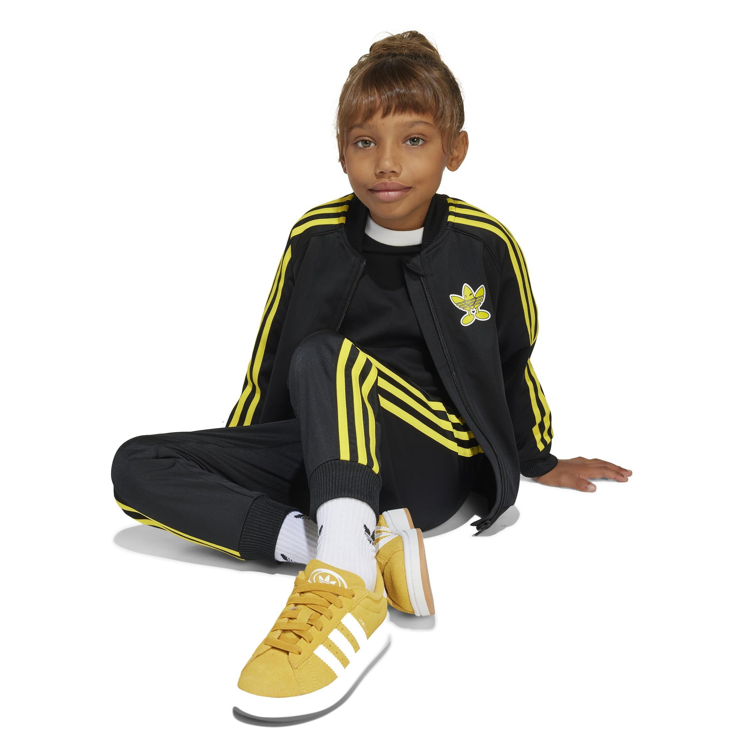 Unisex Kids adidas Originals x Smiley World SST Track Suit, Black, , large image number 7