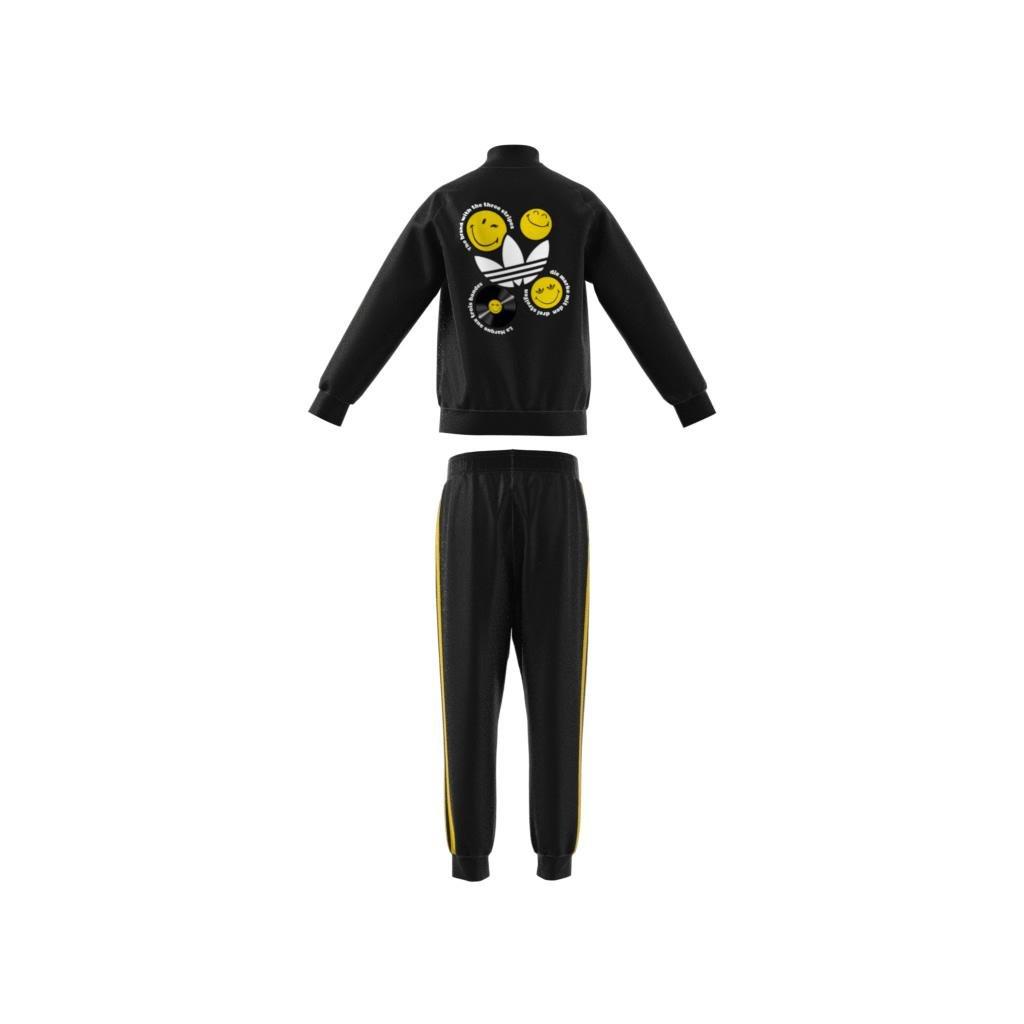 Unisex Kids adidas Originals x Smiley World SST Track Suit, Black, , large image number 9