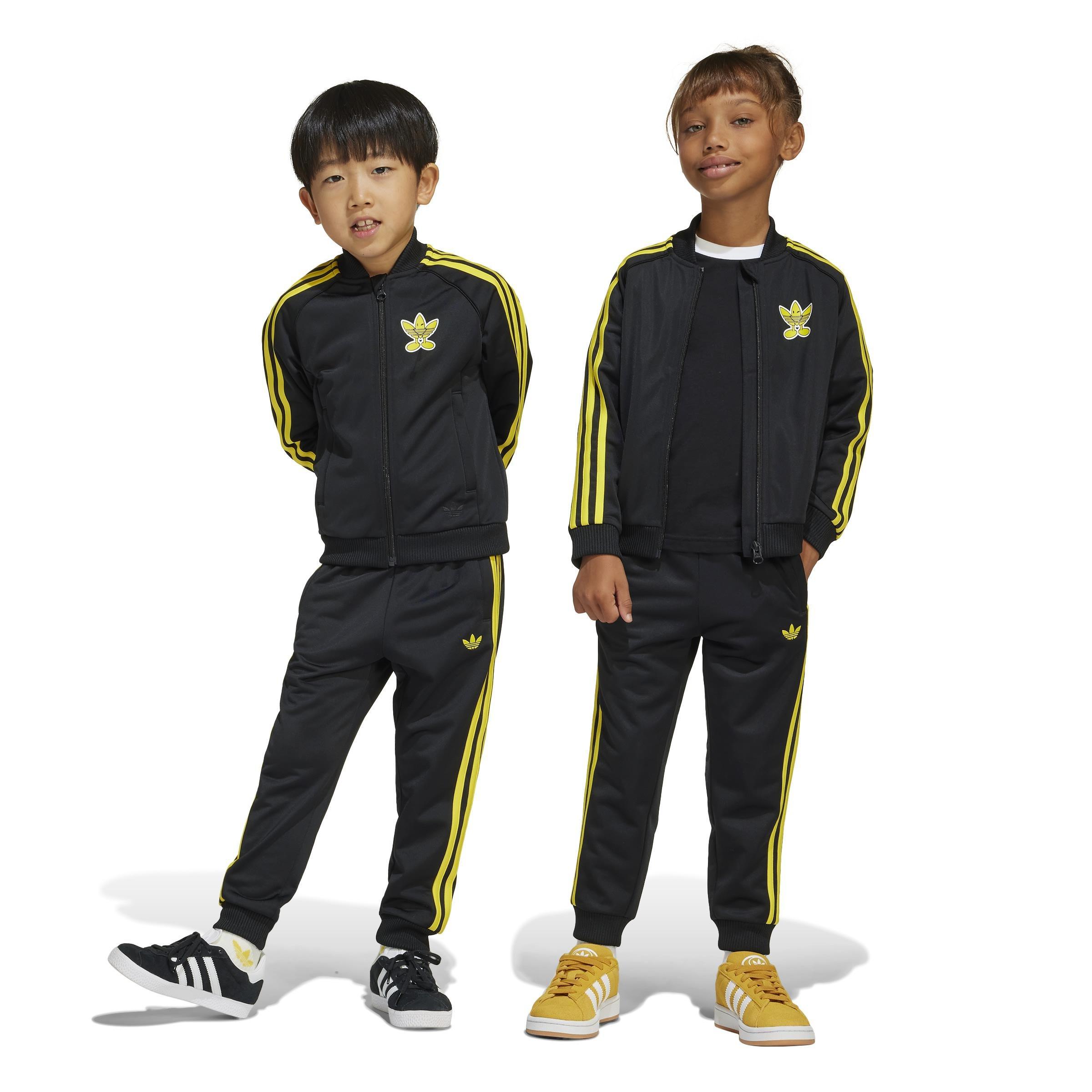 Unisex adidas Originals x Smiley World SST Track Suit, Black, A701_ONE, large image number 12