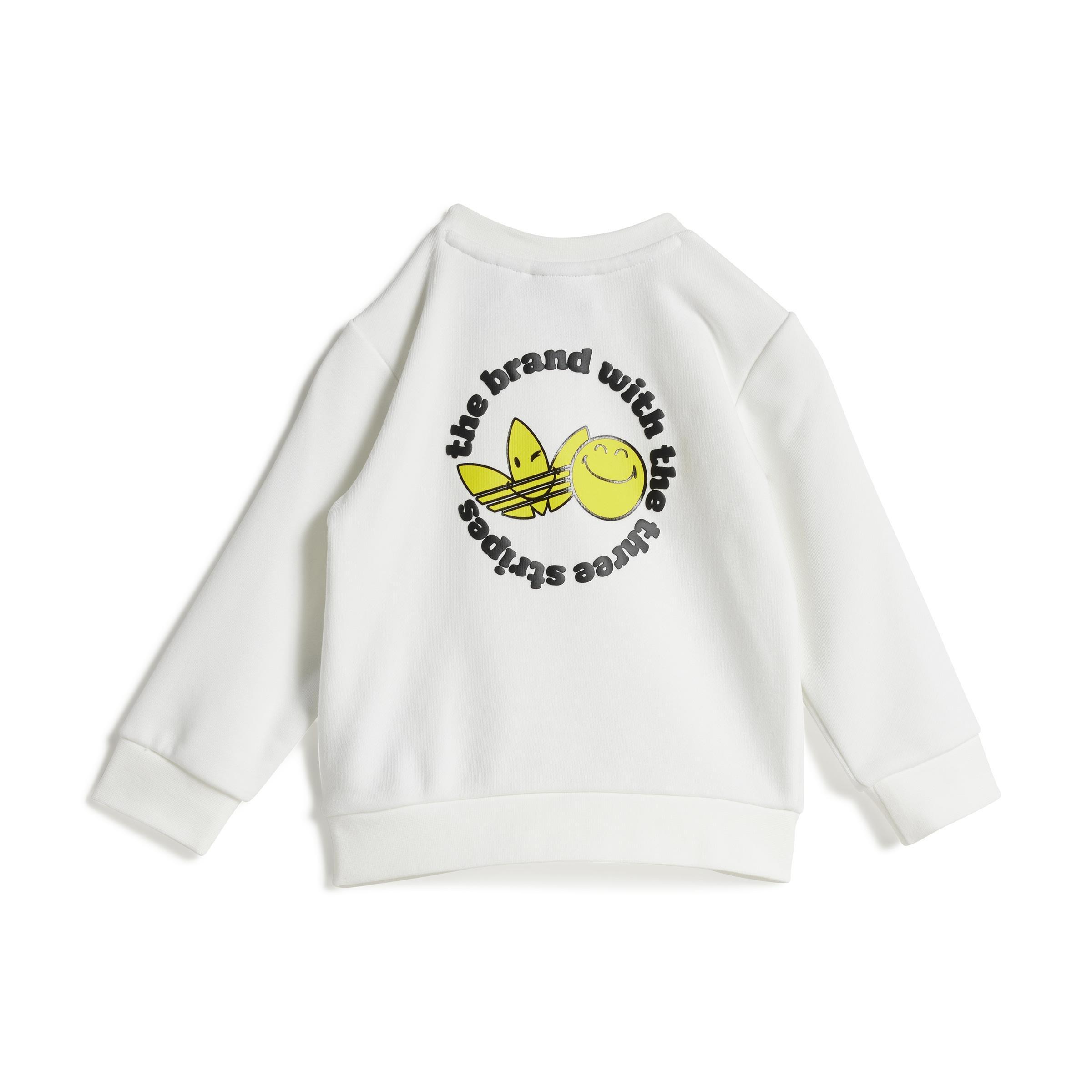 Unisex adidas Originals x Smiley World Crew Set, White, A701_ONE, large image number 2