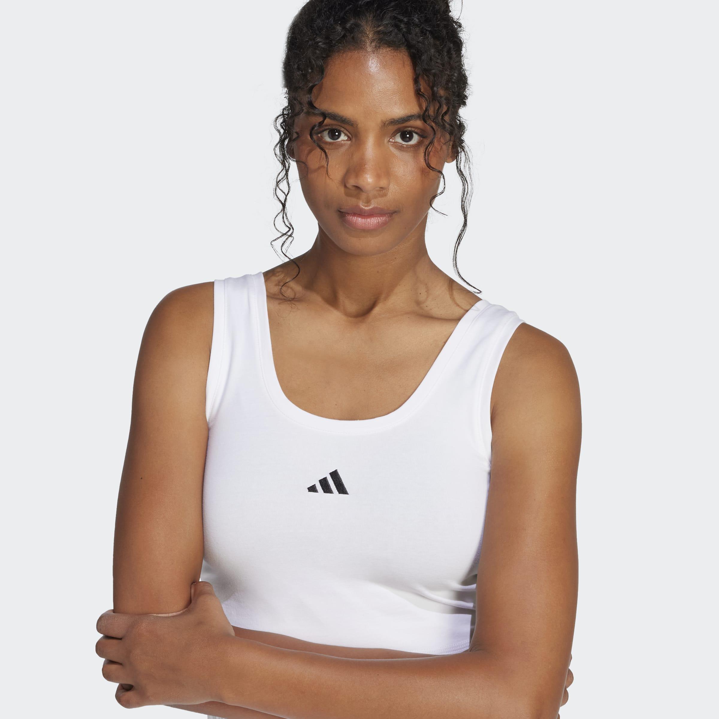 Essentials Small Logo Cotton Lifestyle Tank Top, White, A701_ONE, medium