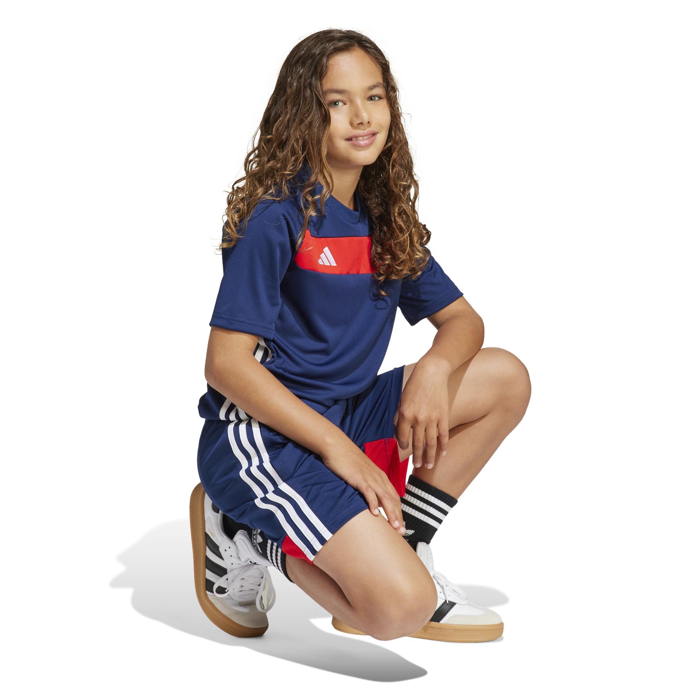 Unisex Kids Tiro 25 Essentials Shorts, Blue, , large image number 9