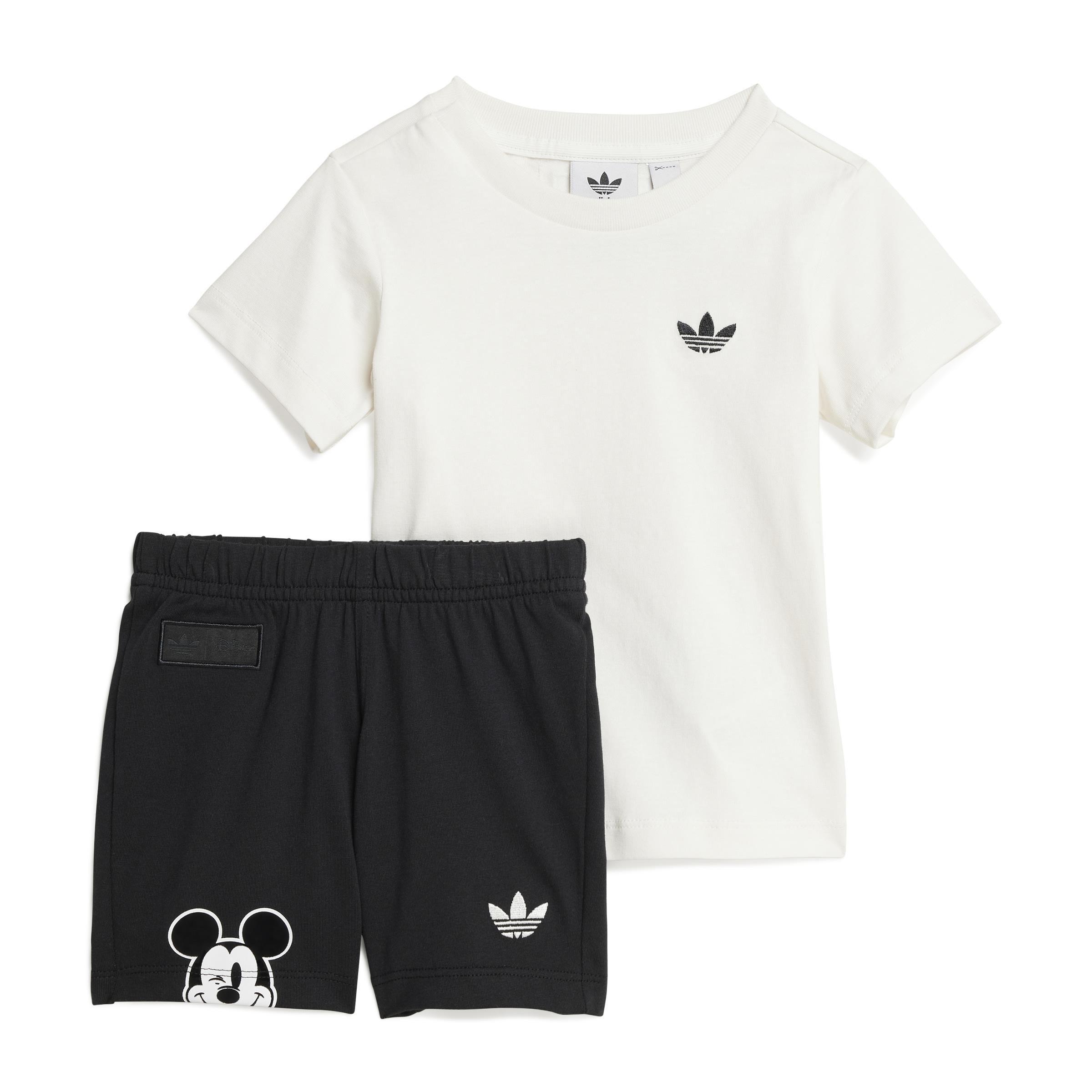 Unisex Kids adidas x Disney Mickey Mouse Shorts and Tee Set, White, , large image number 0