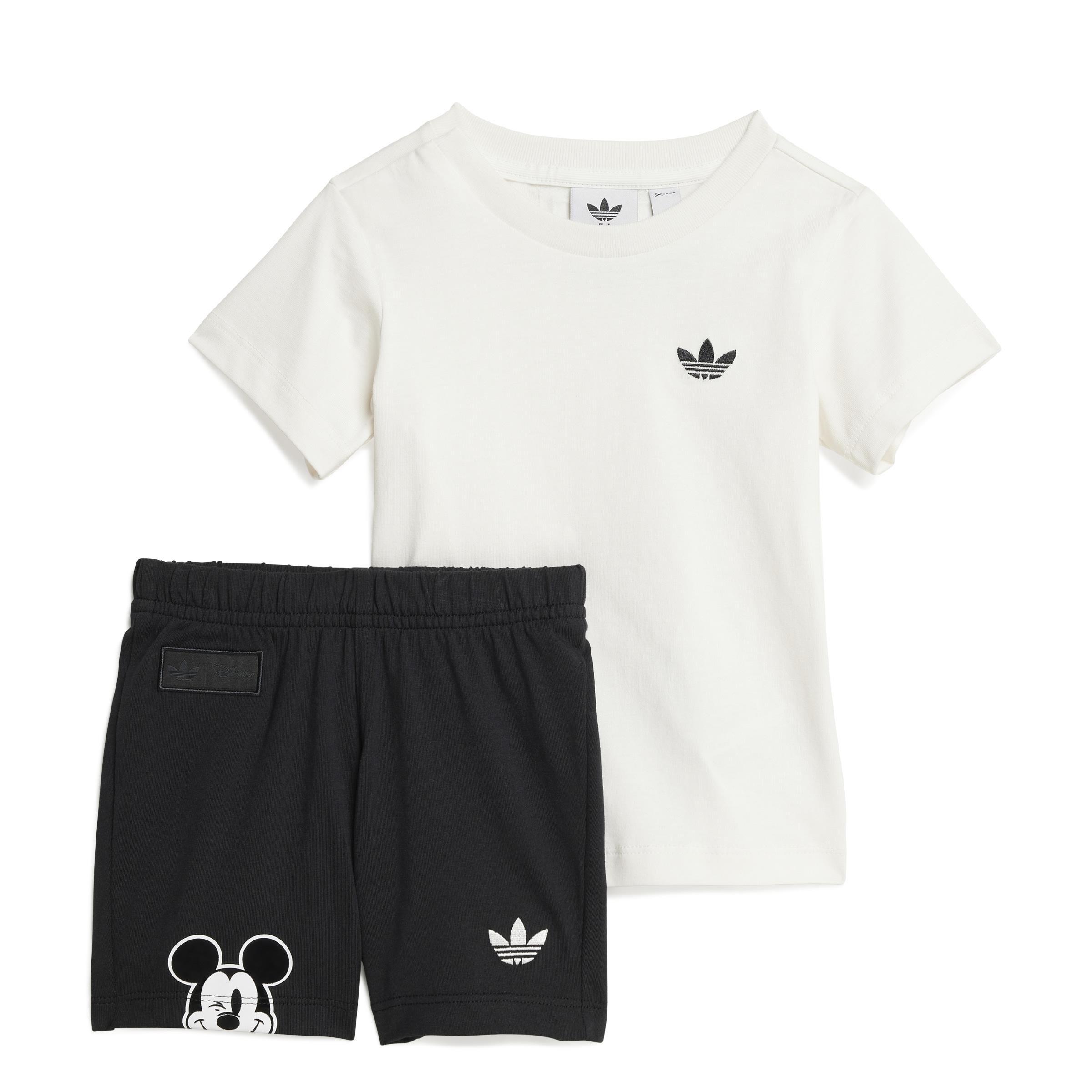 Unisex Kids adidas x Disney Mickey Mouse Shorts and Tee Set, White, , large image number 1