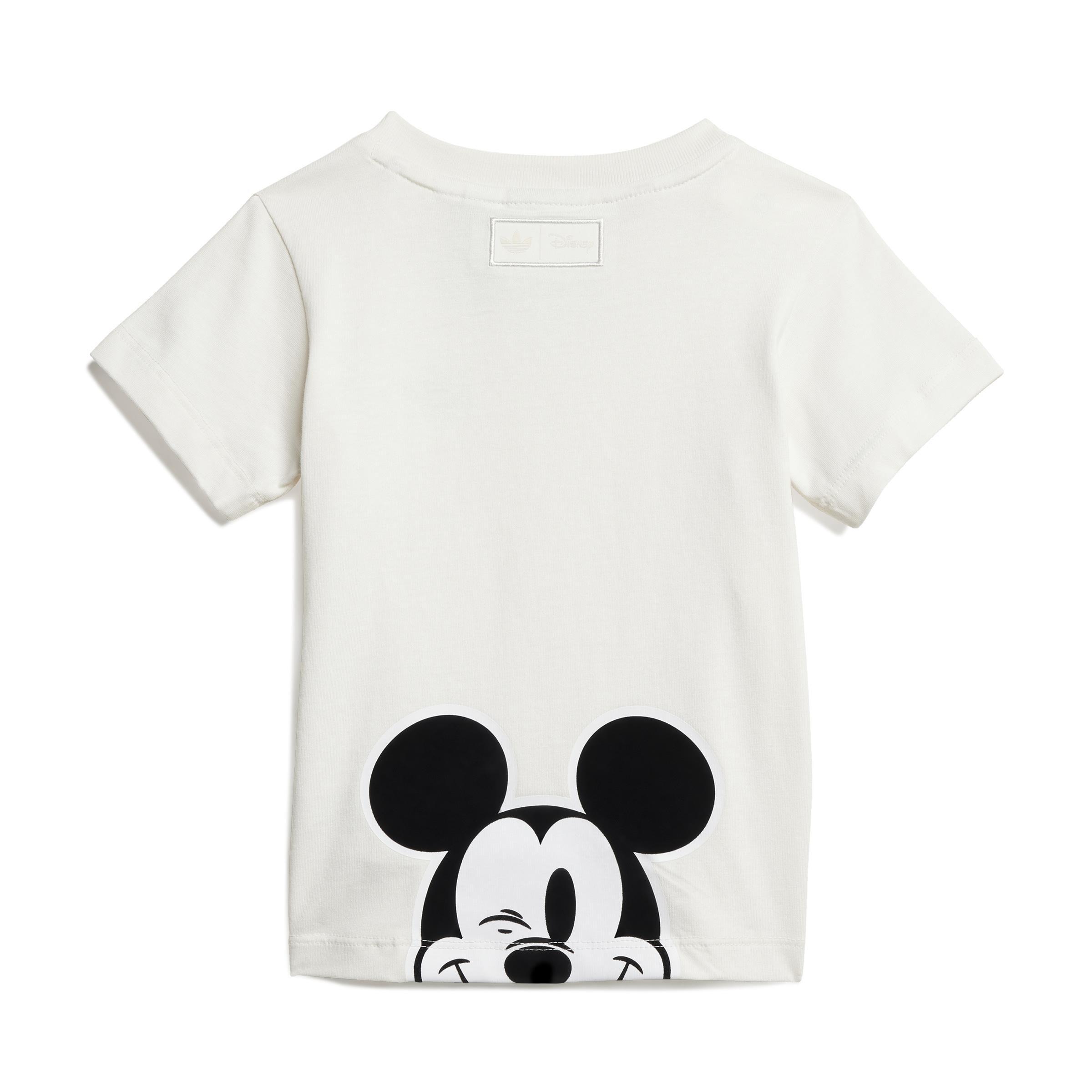 Unisex Kids adidas x Disney Mickey Mouse Shorts and Tee Set, White, , large image number 2