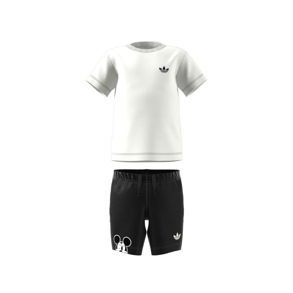Unisex Kids adidas x Disney Mickey Mouse Shorts and Tee Set, White, , large image number 10