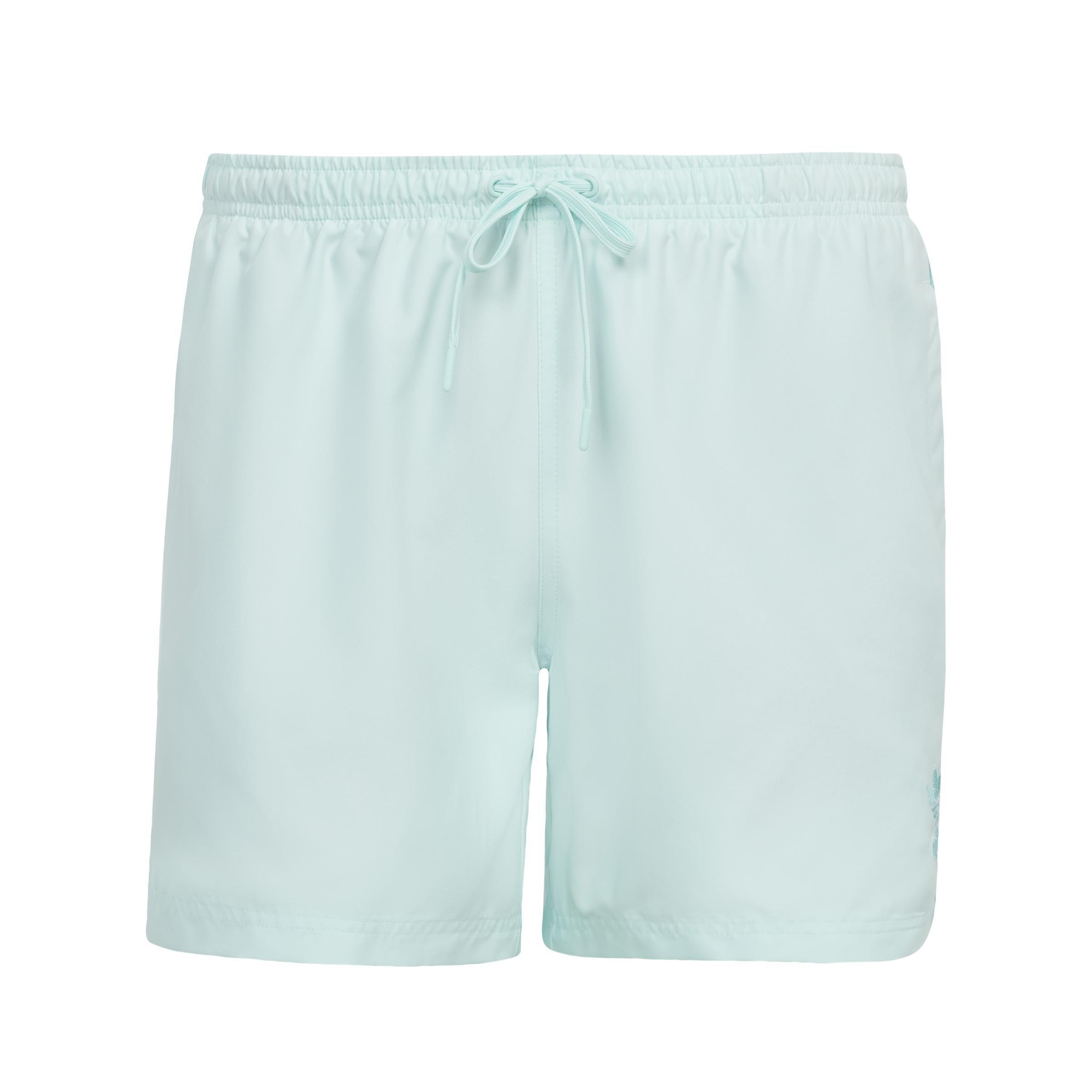 Adicolor 3-Stripes 5-Inch Swim Shorts, Turquoise, A701_ONE, large image number 1
