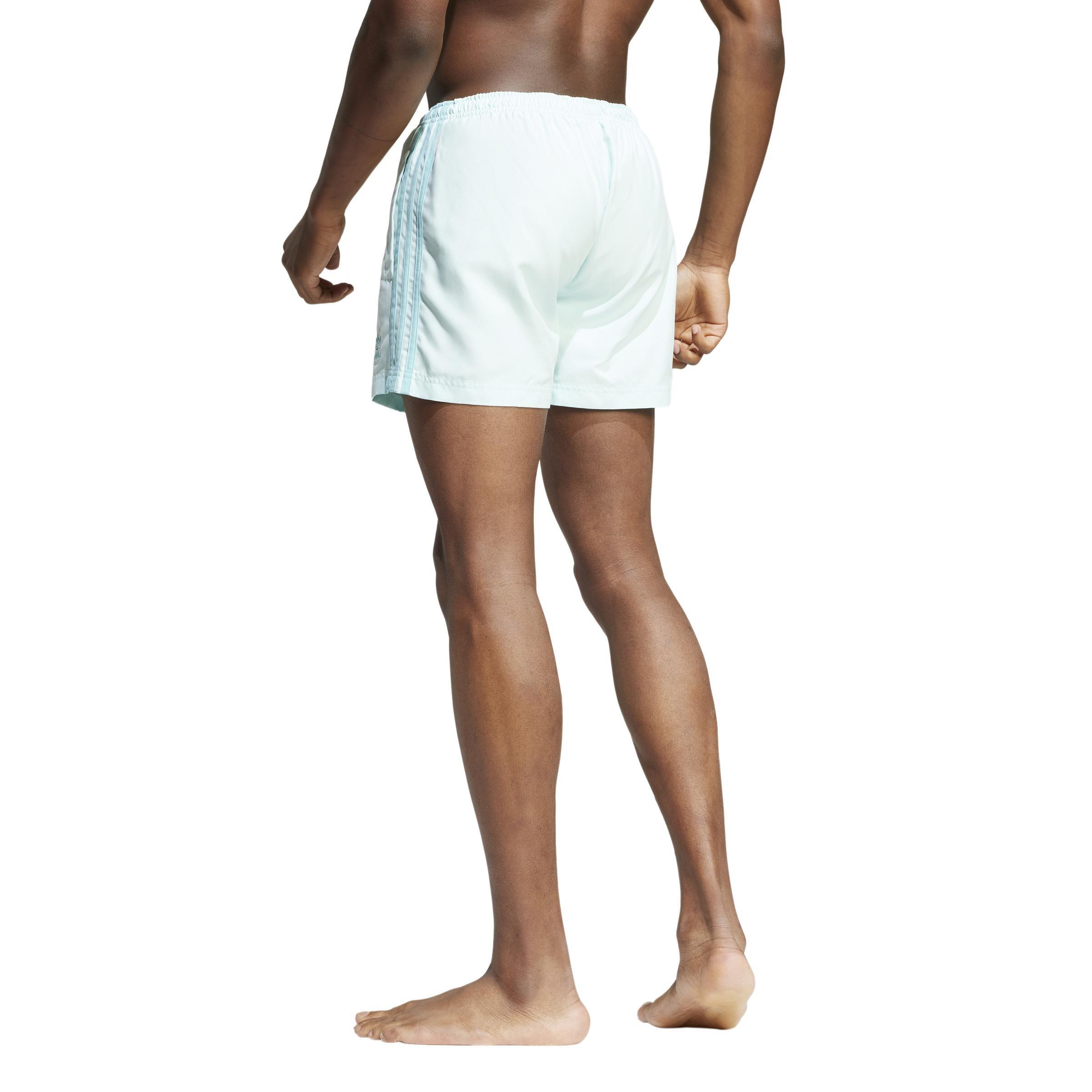 Adicolor 3-Stripes 5-Inch Swim Shorts, Turquoise, A701_ONE, large image number 2