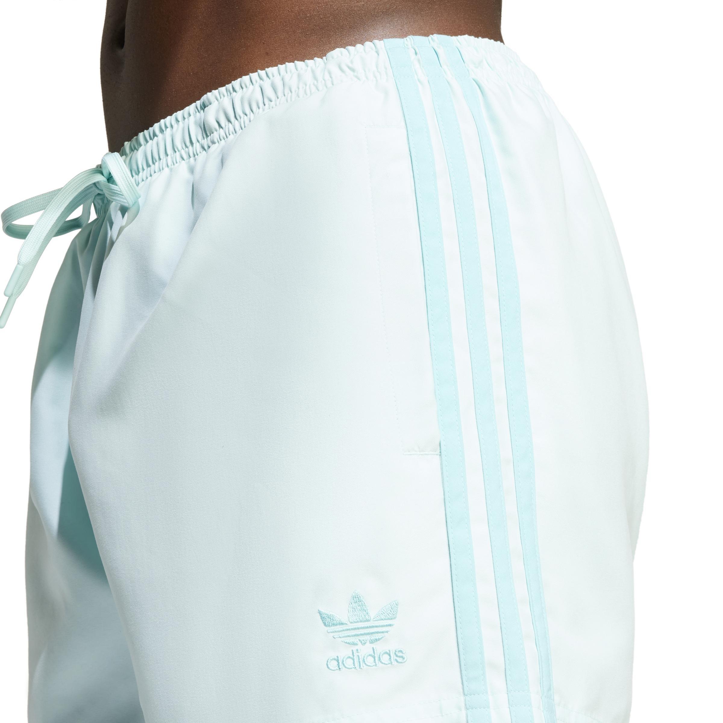 Adicolor 3-Stripes 5-Inch Swim Shorts, Turquoise, A701_ONE, large image number 3