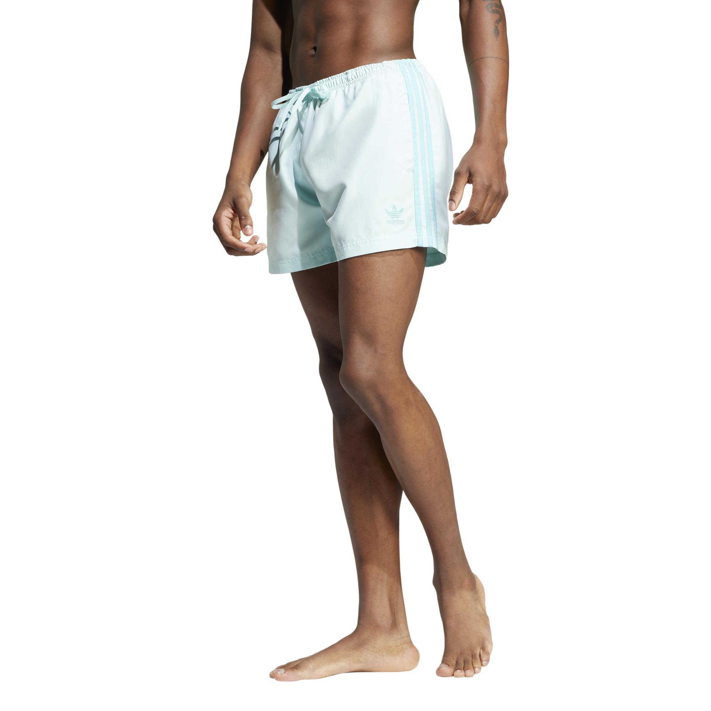 Adicolor 3-Stripes 5-Inch Swim Shorts, Turquoise, A701_ONE, large image number 6
