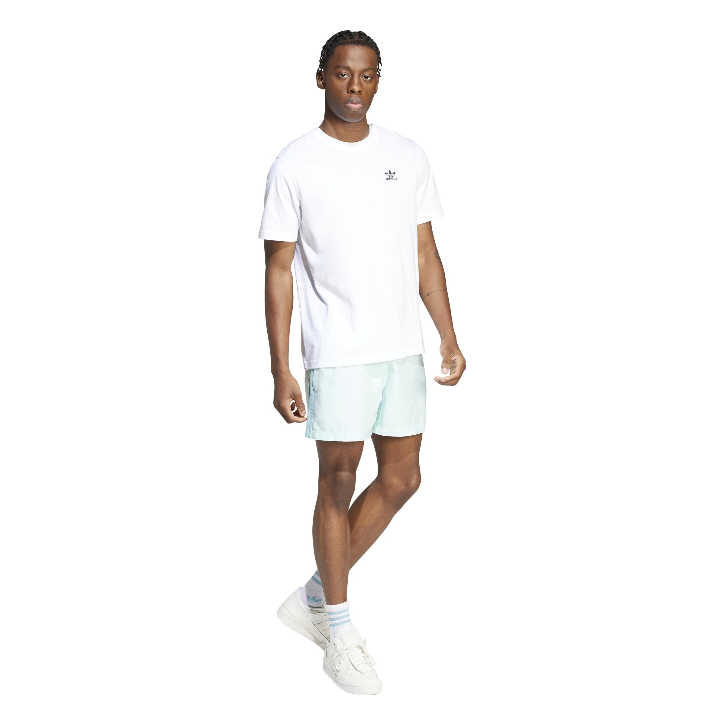 Adicolor 3-Stripes 5-Inch Swim Shorts, Turquoise, A701_ONE, large image number 7