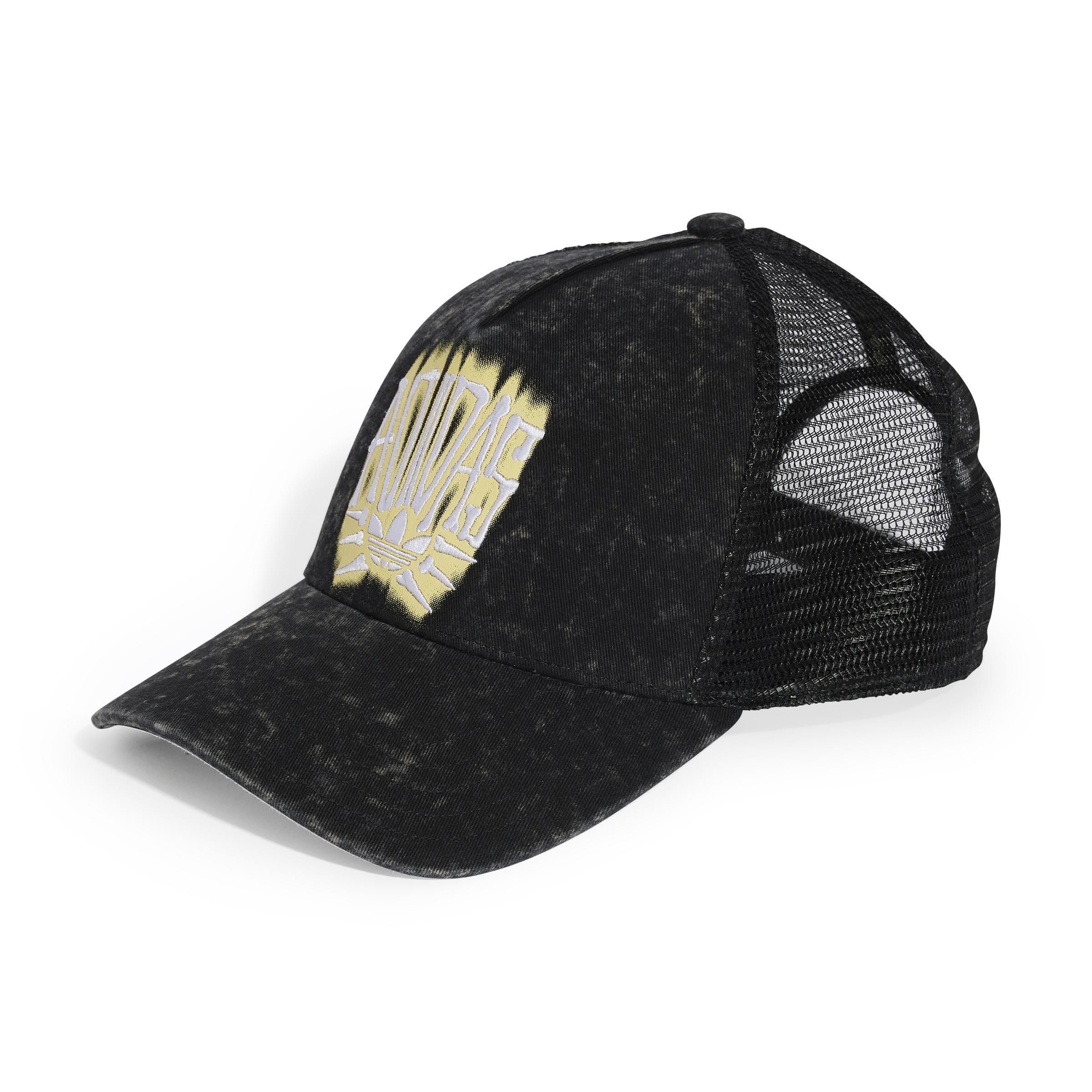 Unisex Skeleton Trucker Cap, Black, , large image number 0