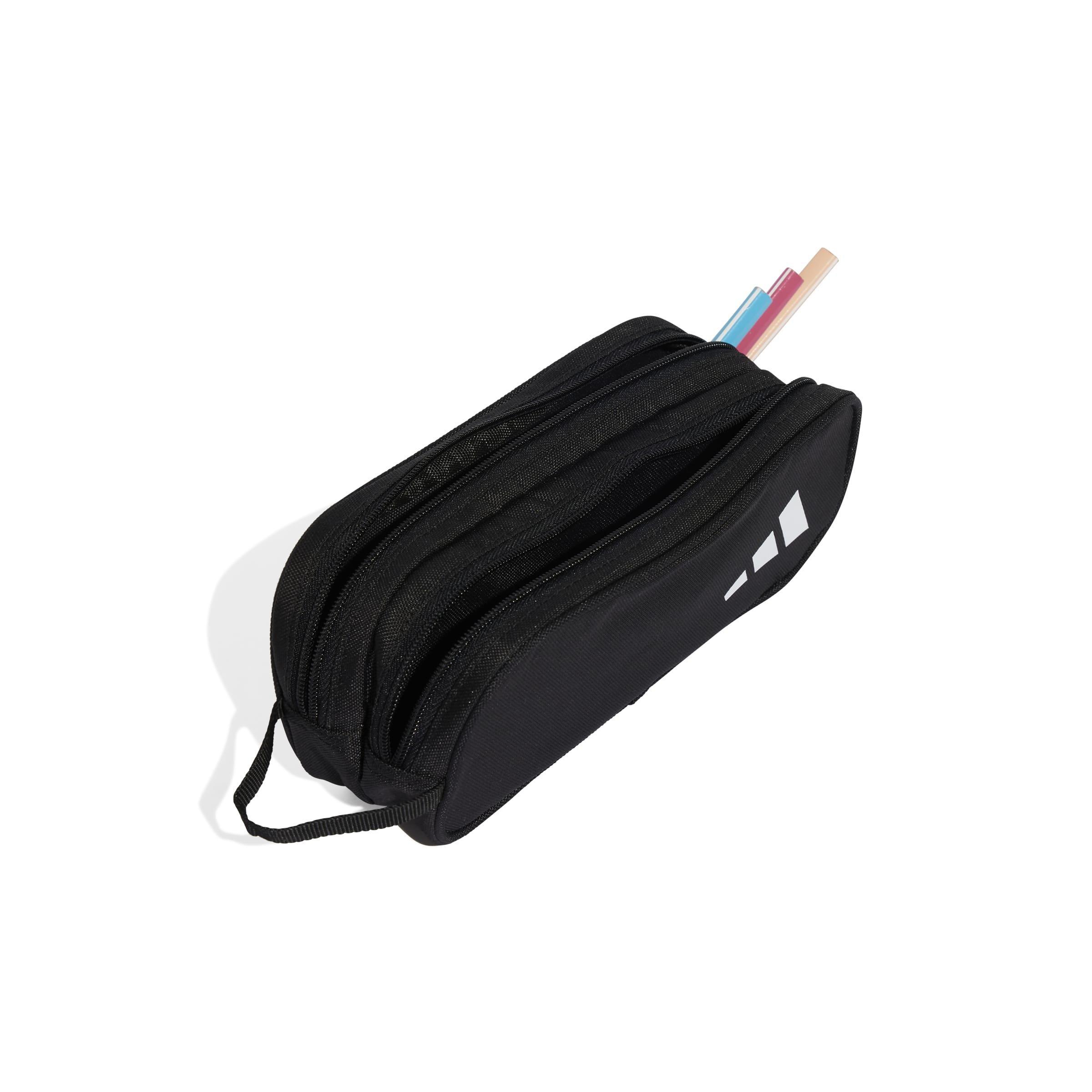 Kids Unisex Two Zipper Pencil Case, Black, A701_ONE, large image number 1