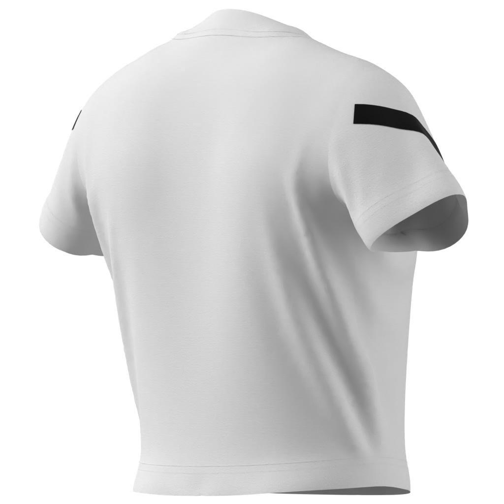 Kids adidas Z.N.E. Fitted Crop T-Shirt, White, A701_ONE, large image number 5