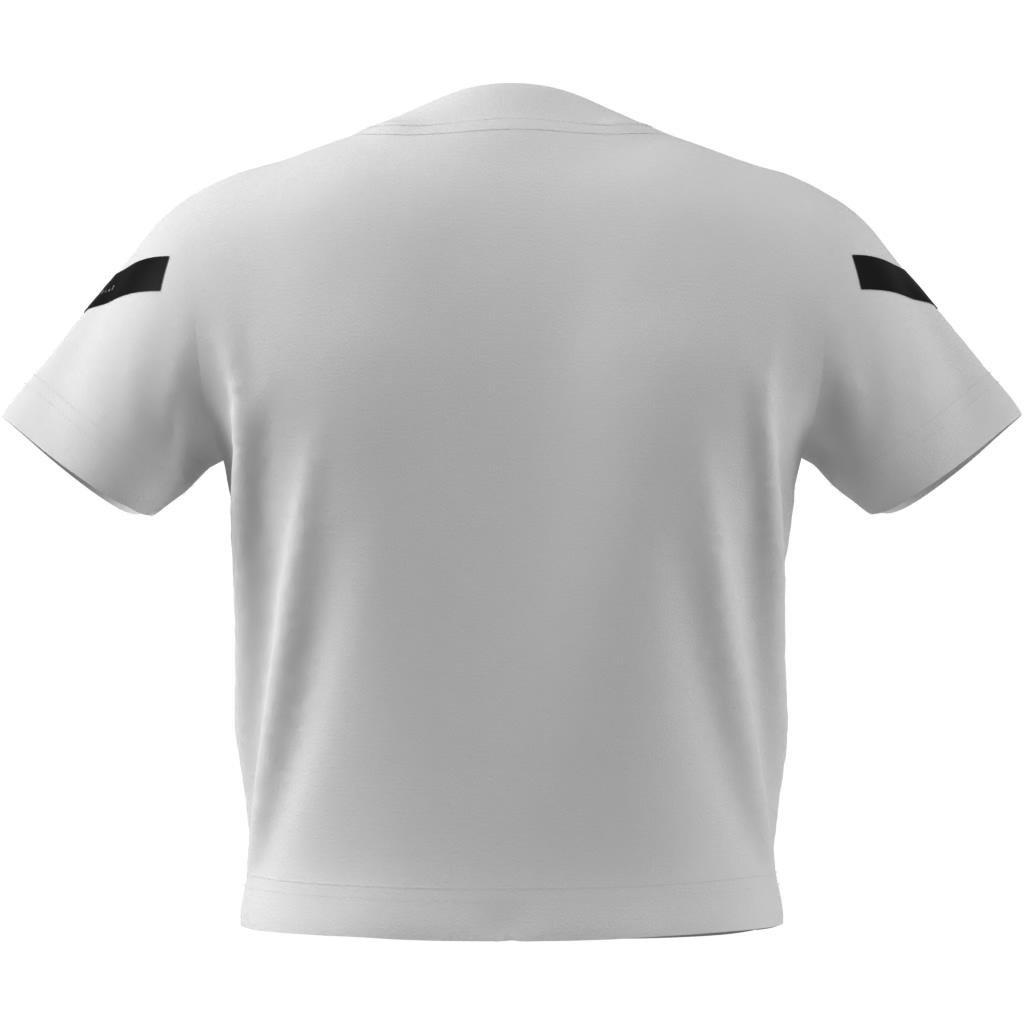 Kids adidas Z.N.E. Fitted Crop T-Shirt, White, A701_ONE, large image number 6
