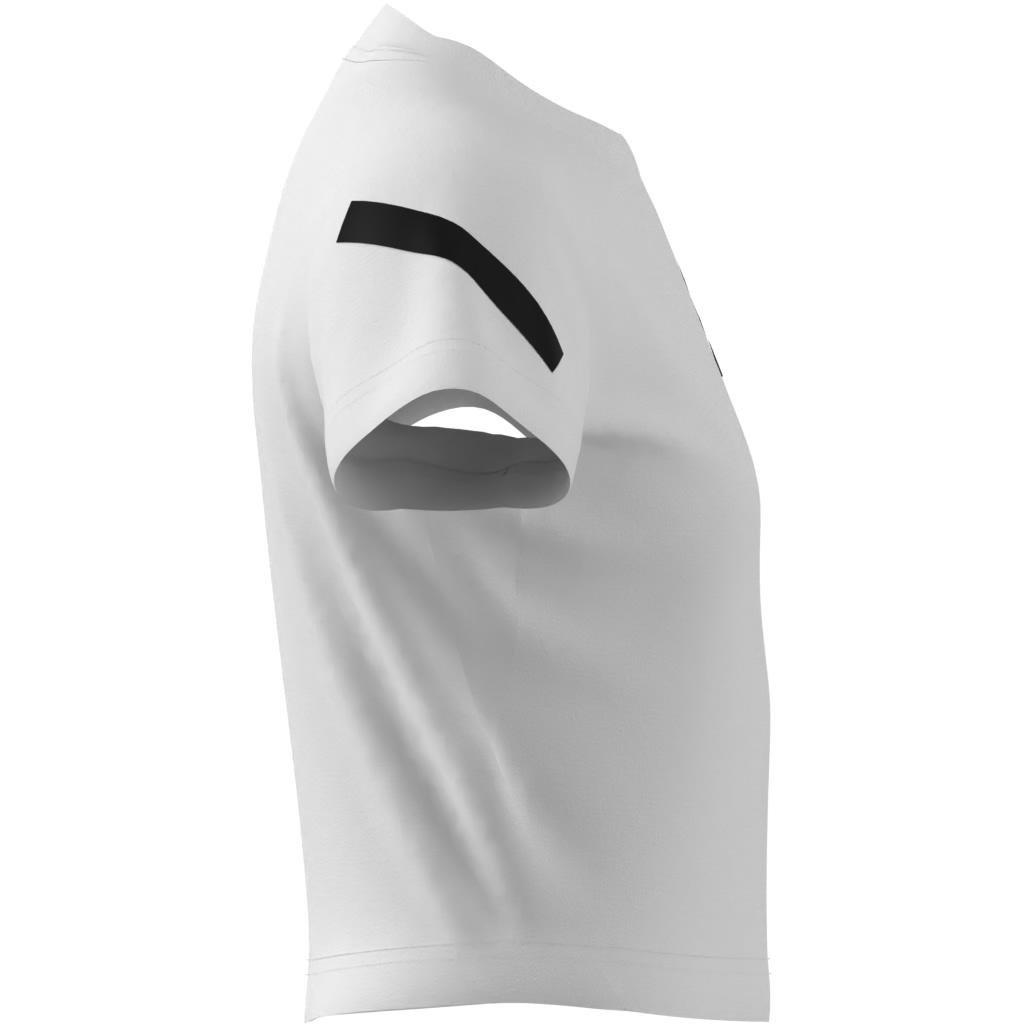 Kids adidas Z.N.E. Fitted Crop T-Shirt, White, A701_ONE, large image number 11