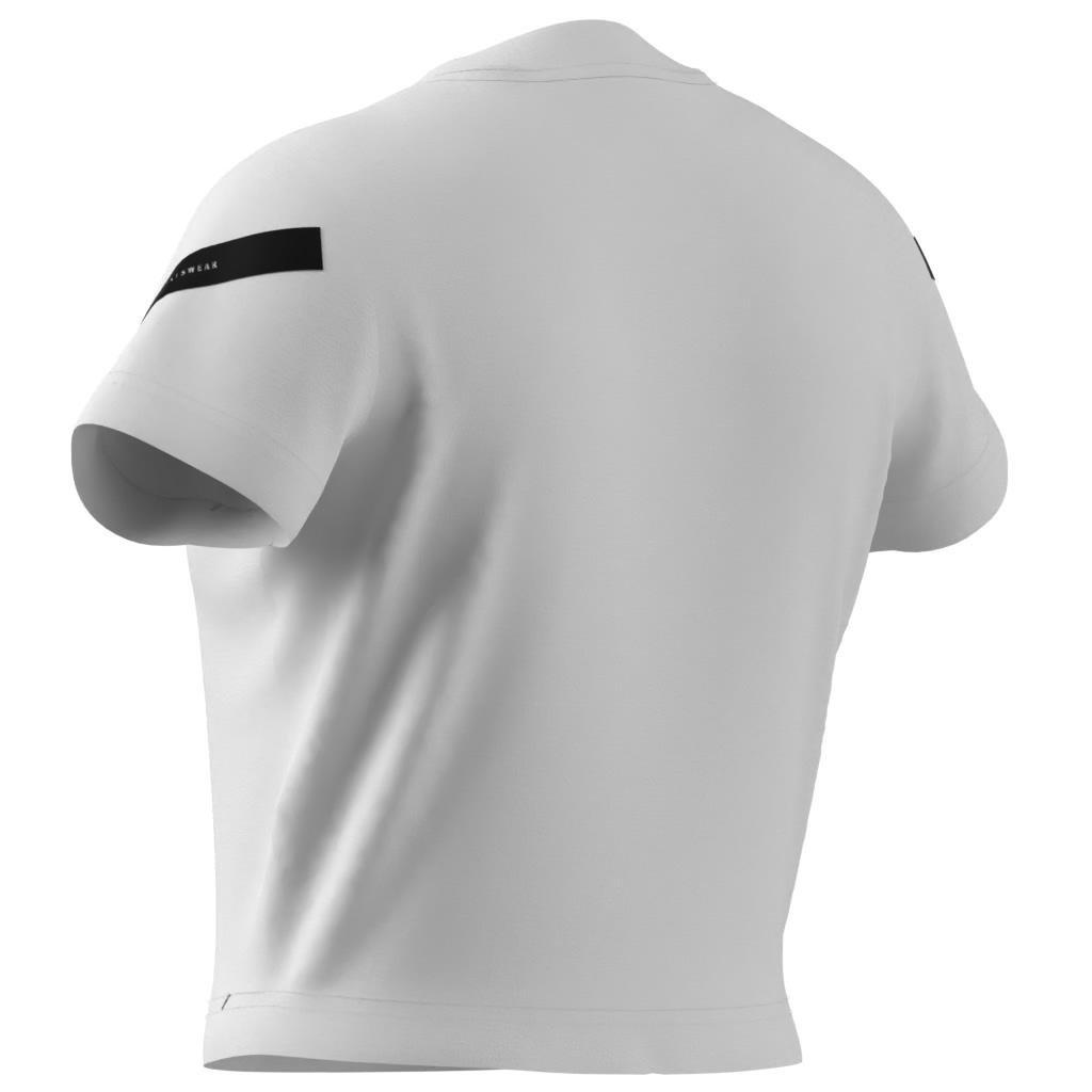 Kids adidas Z.N.E. Fitted Crop T-Shirt, White, A701_ONE, large image number 12