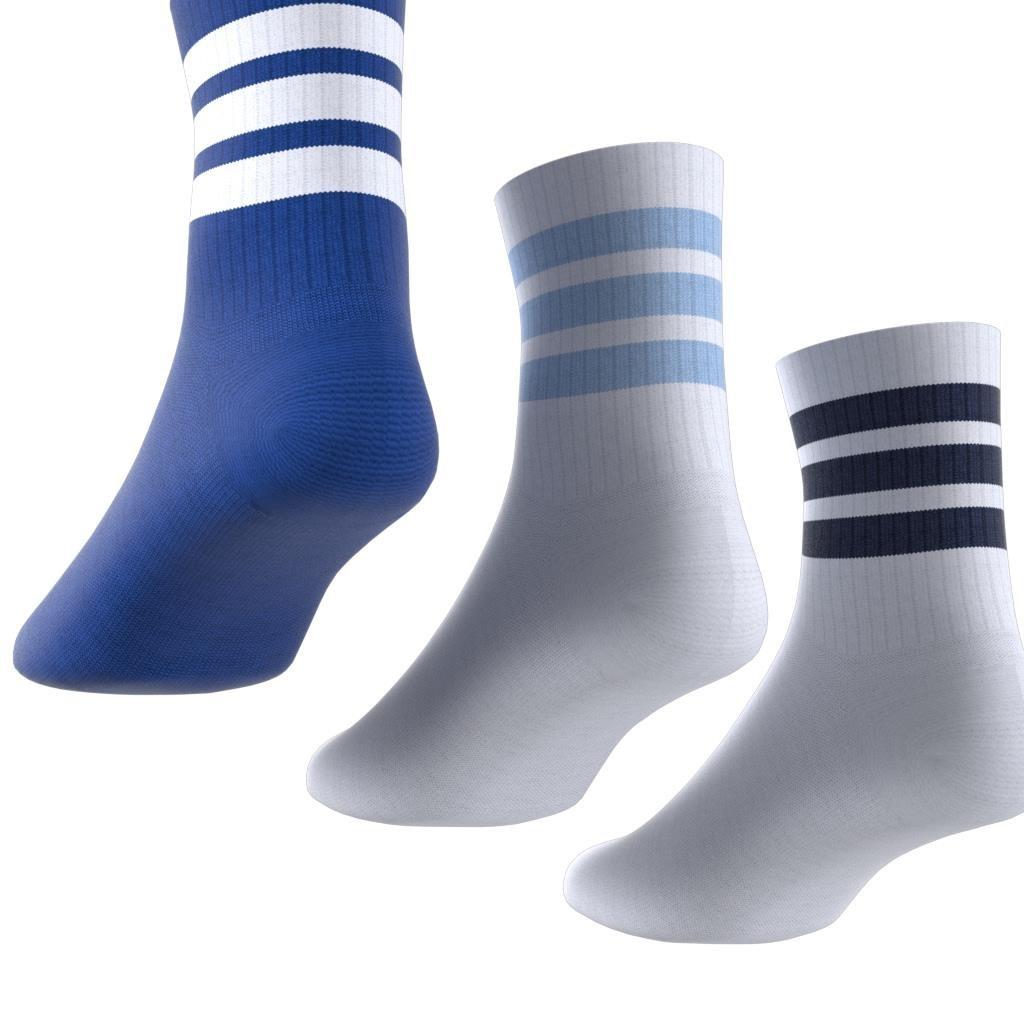 Unisex Kids Ribbed Socks 3 Pairs, White, , large image number 4