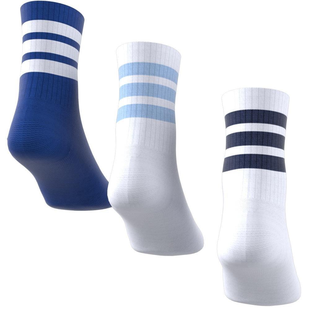 Unisex Kids Ribbed Socks 3 Pairs, White, , large image number 5