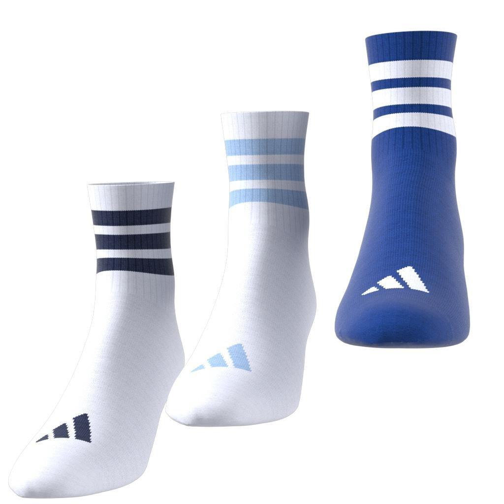 Unisex Kids Ribbed Socks 3 Pairs, White, , large image number 6