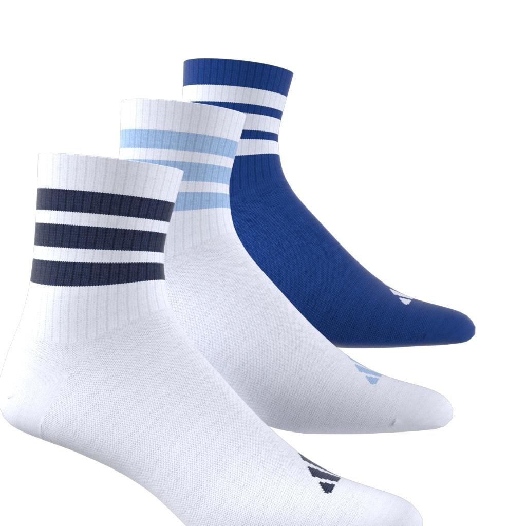 Unisex Kids Ribbed Socks 3 Pairs, White, , large image number 7