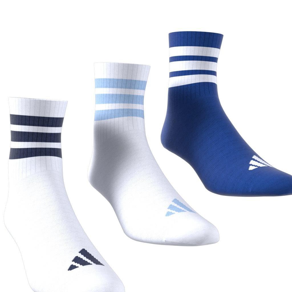 Unisex Kids Ribbed Socks 3 Pairs, White, , large image number 10