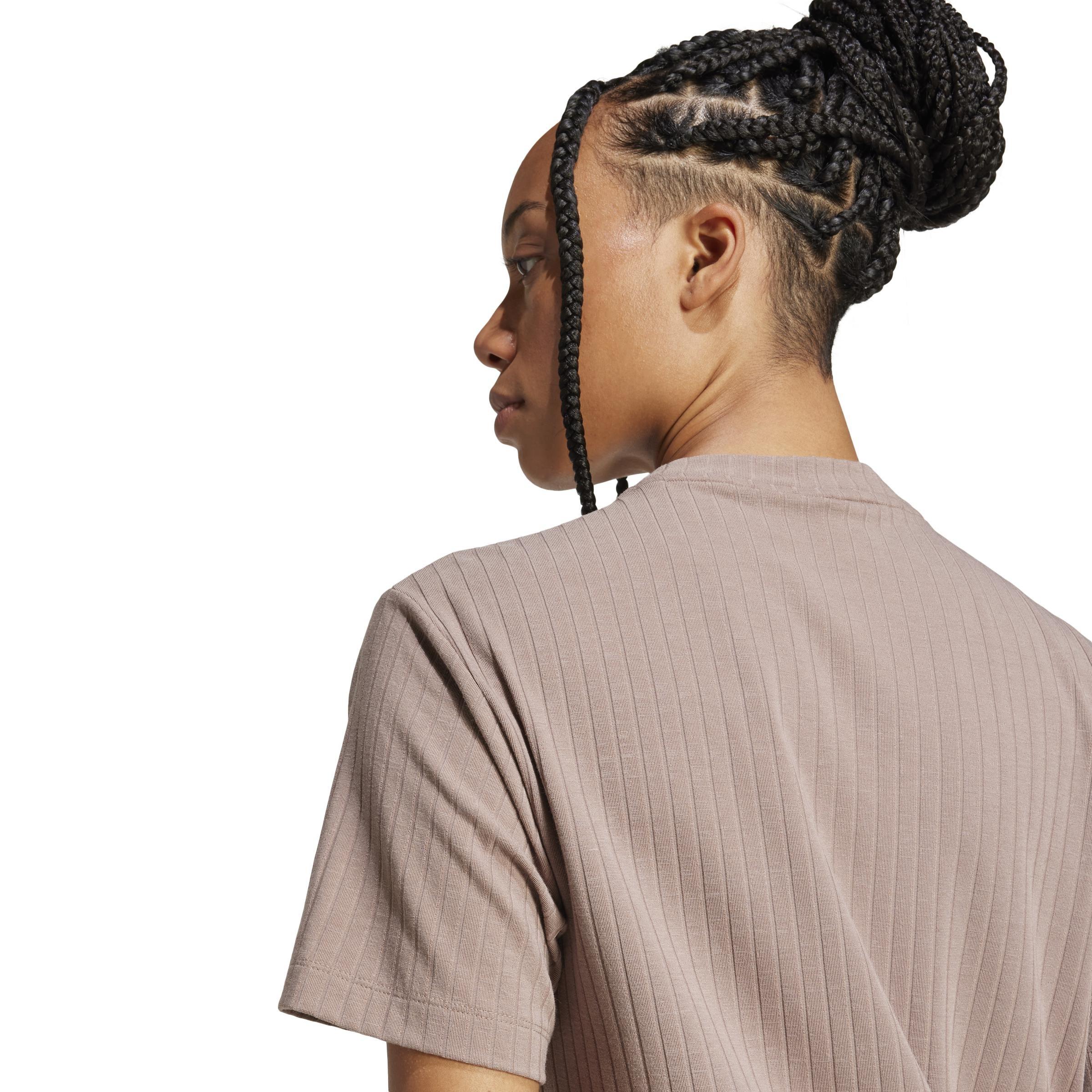 Essentials Wide Rib T-Shirt, Brown, A701_ONE, large image number 2