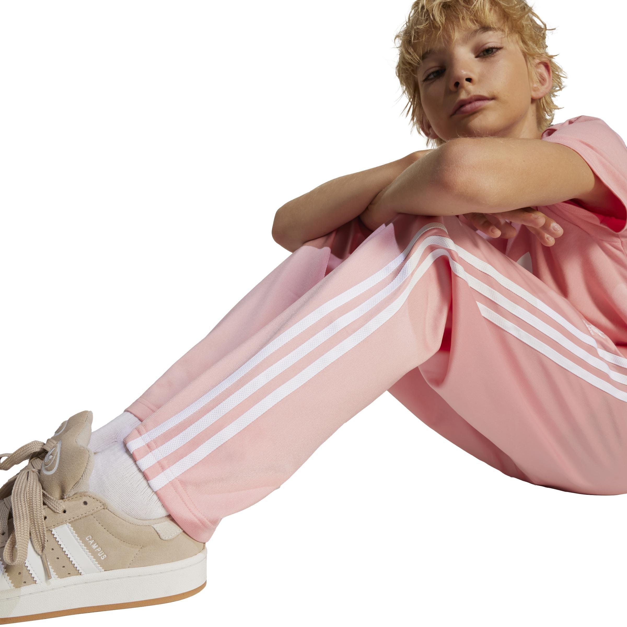 Unisex Adicolor Firebird Tracksuit Bottoms, Pink, A701_ONE, large image number 4
