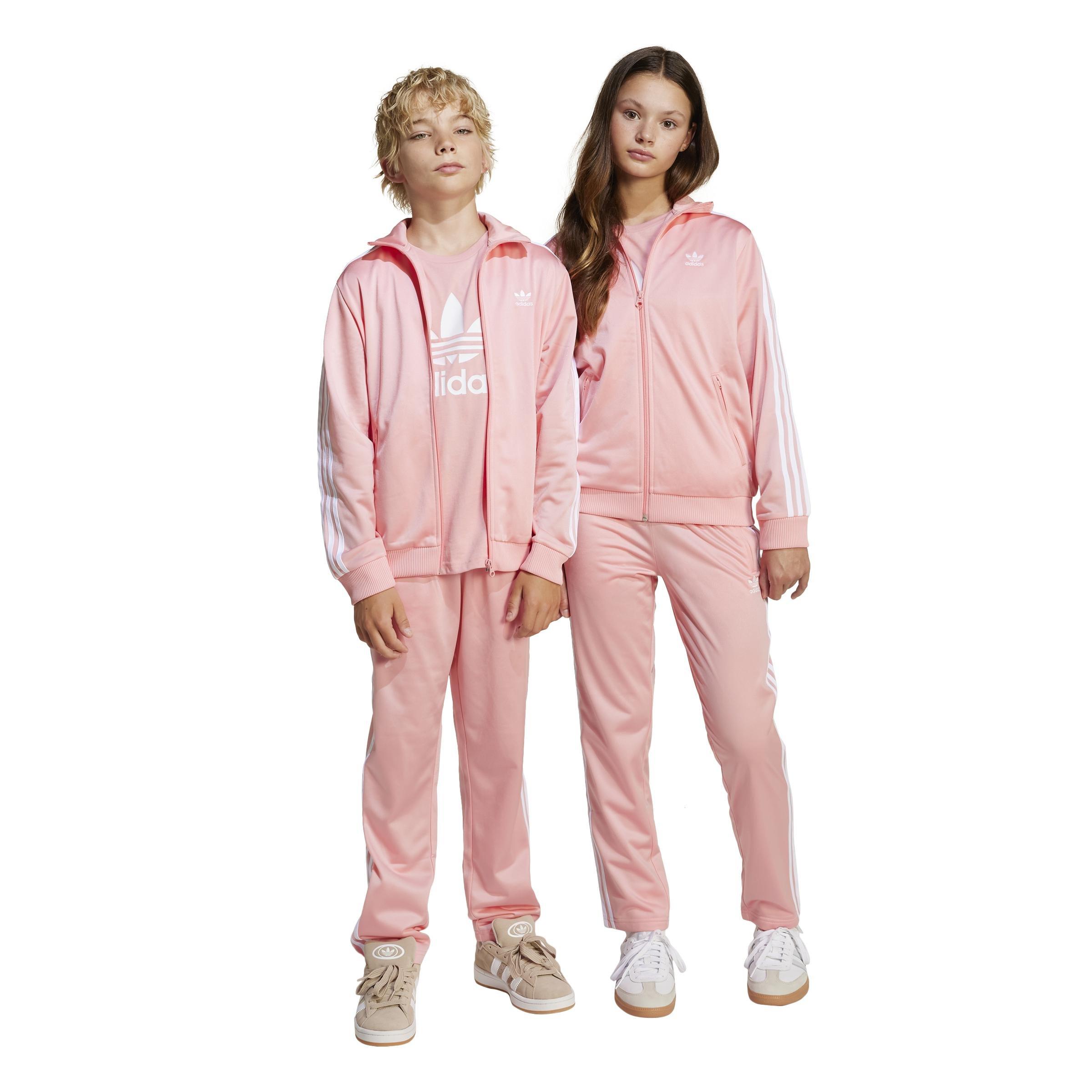 Unisex Adicolor Firebird Tracksuit Bottoms, Pink, A701_ONE, large image number 5