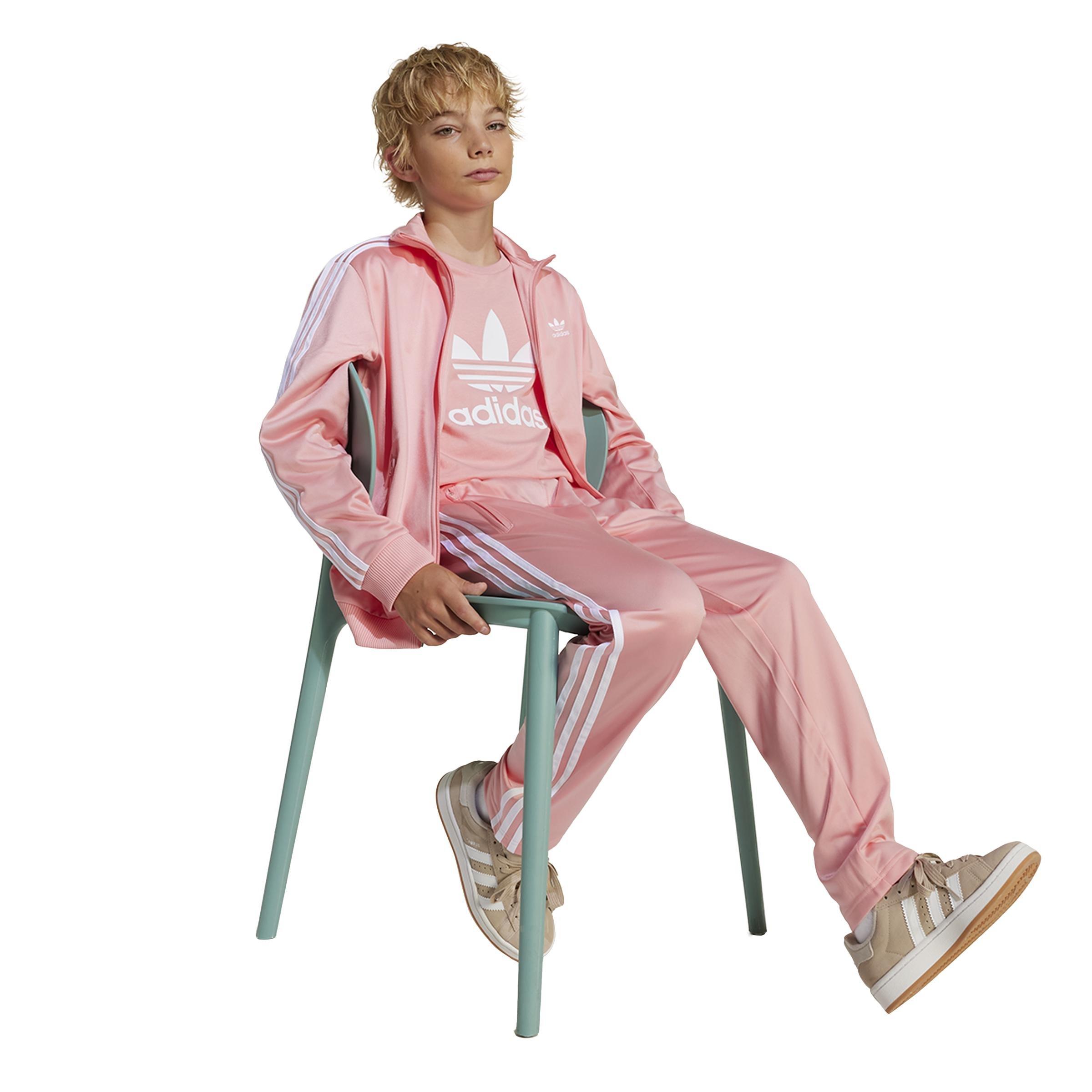 Unisex Adicolor Firebird Tracksuit Bottoms, Pink, A701_ONE, large image number 8