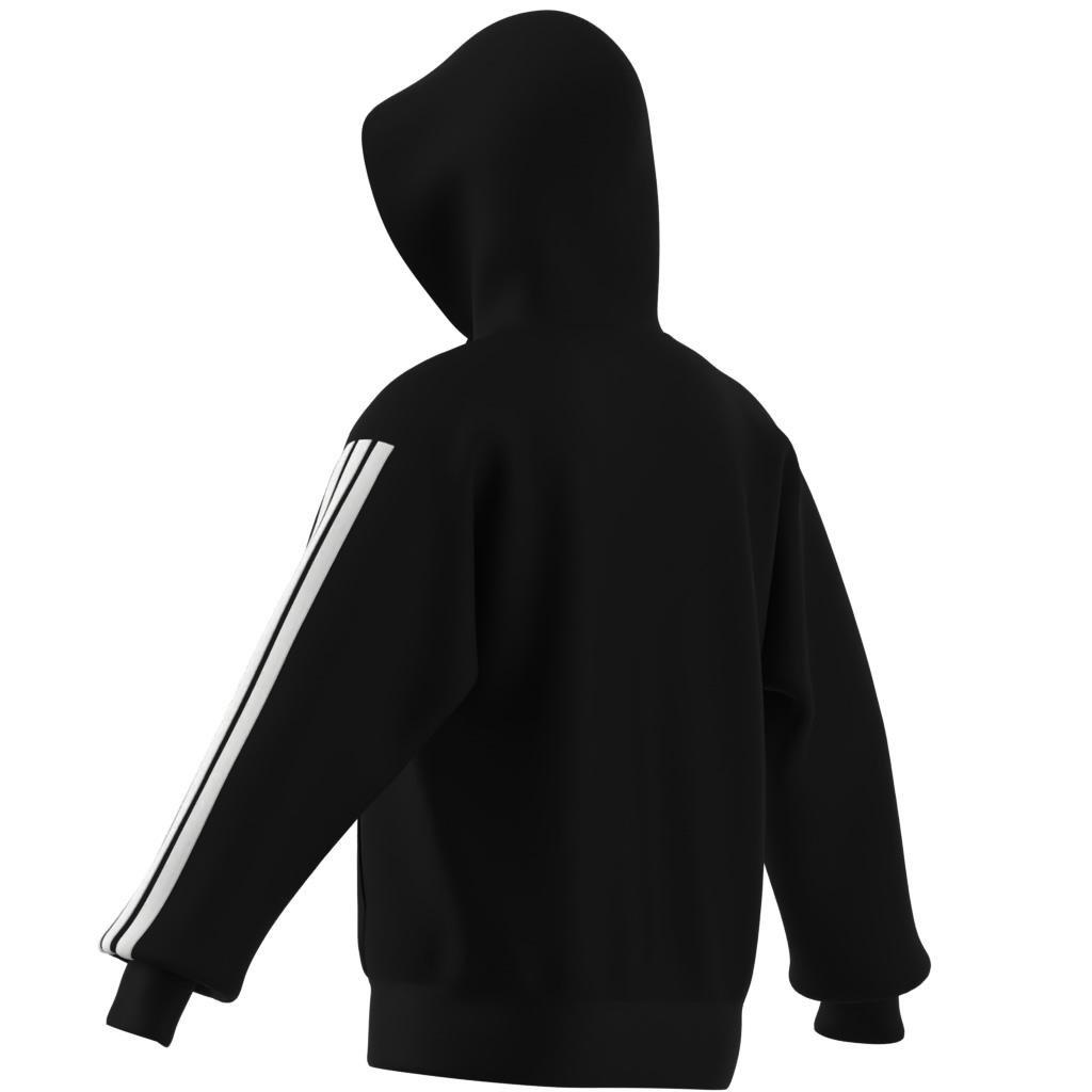 Essentials 3-Stripes French Terry Full-Zip Hoodie, Black, , large image number 7