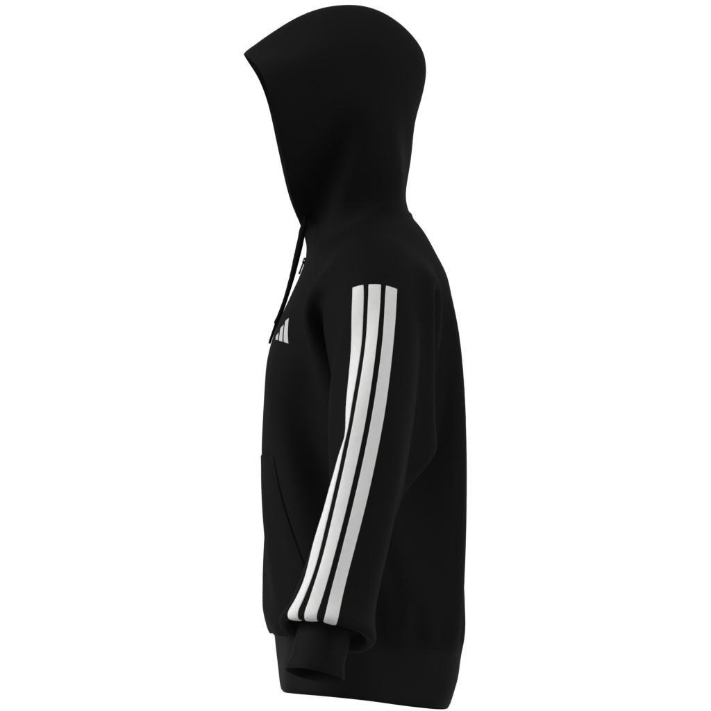 Essentials 3-Stripes French Terry Full-Zip Hoodie, Black, , large image number 8