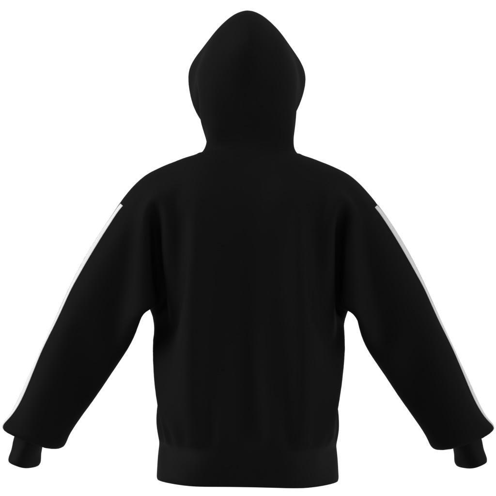 Essentials 3-Stripes French Terry Full-Zip Hoodie, Black, , large image number 11