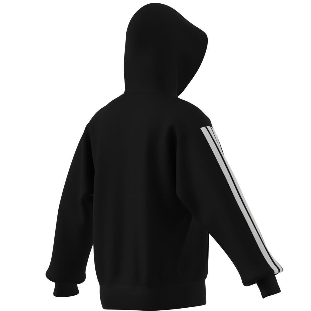 Essentials 3-Stripes French Terry Full-Zip Hoodie, Black, A701_ONE, large image number 12