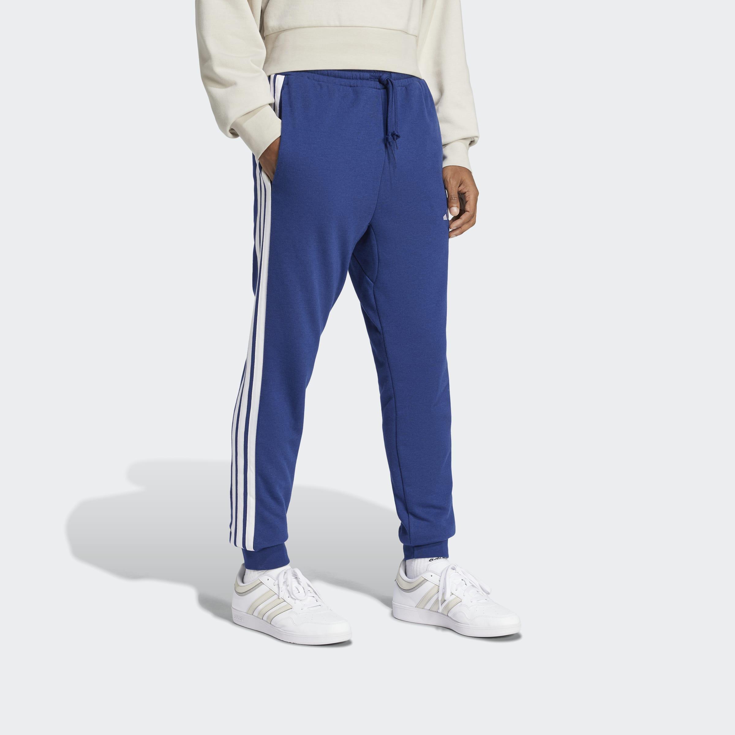Essential 3-Stripes French Terry Joggers, Blue, A701_ONE, large image number 4