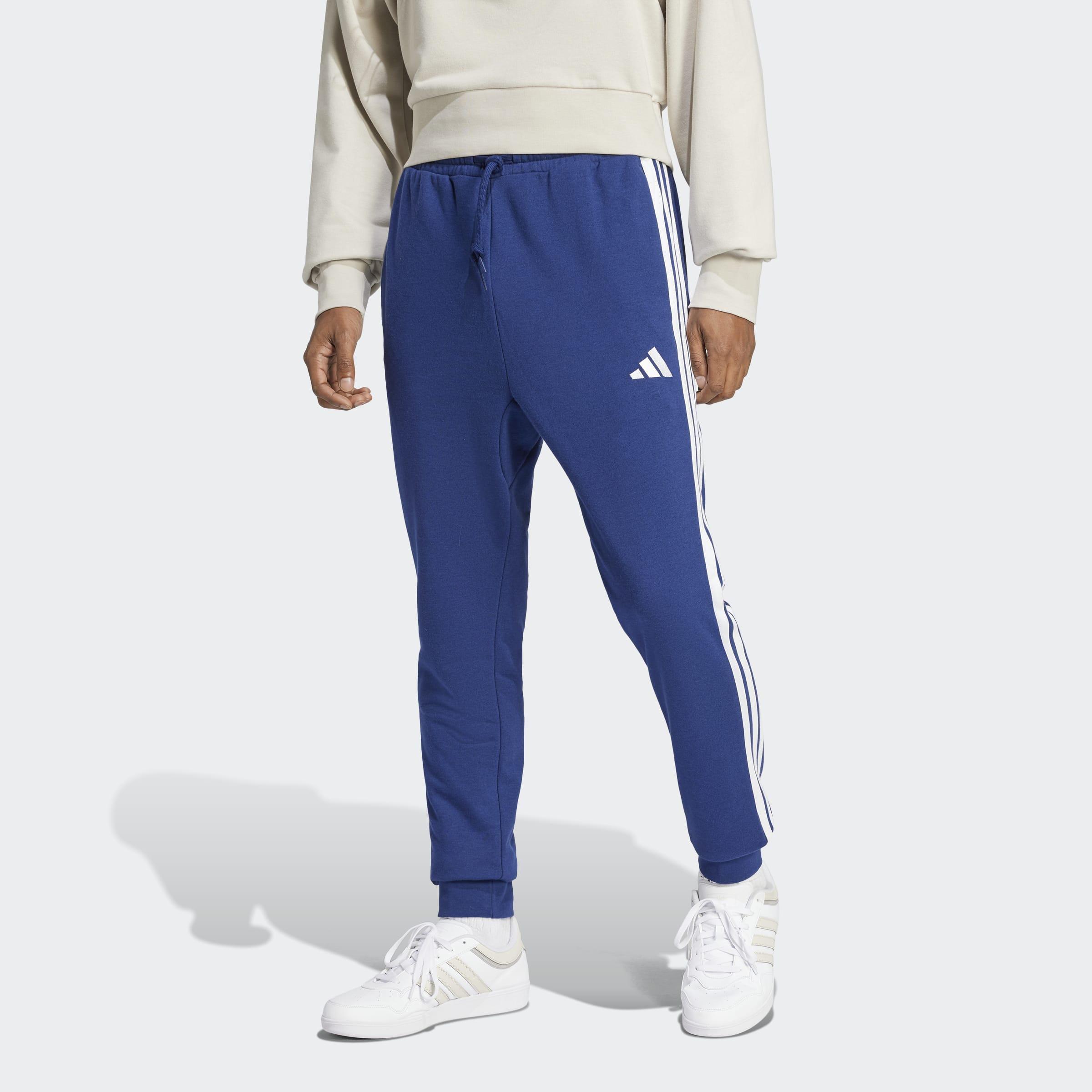 Essential 3-Stripes French Terry Joggers, Blue, A701_ONE, large image number 5